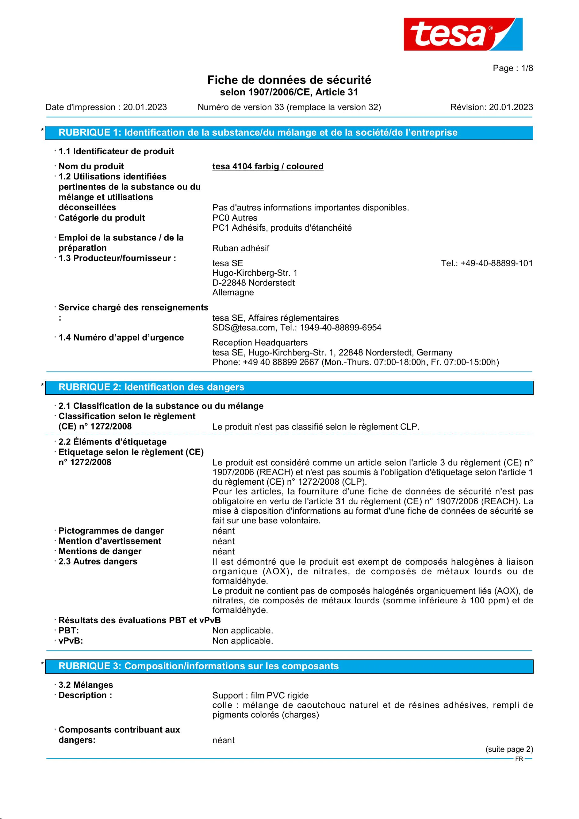 Safety data sheet_tesa® 04104_fr-FR_v33