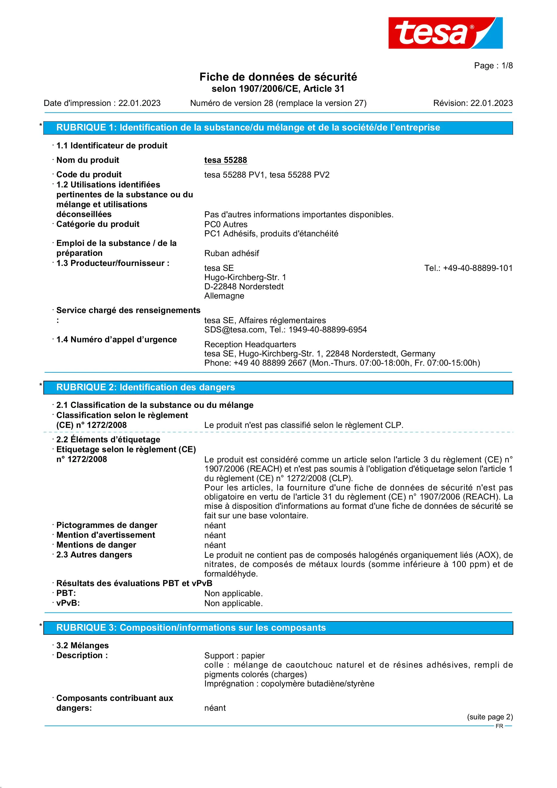 Safety data sheet_tesa® 55287_fr-FR_v28