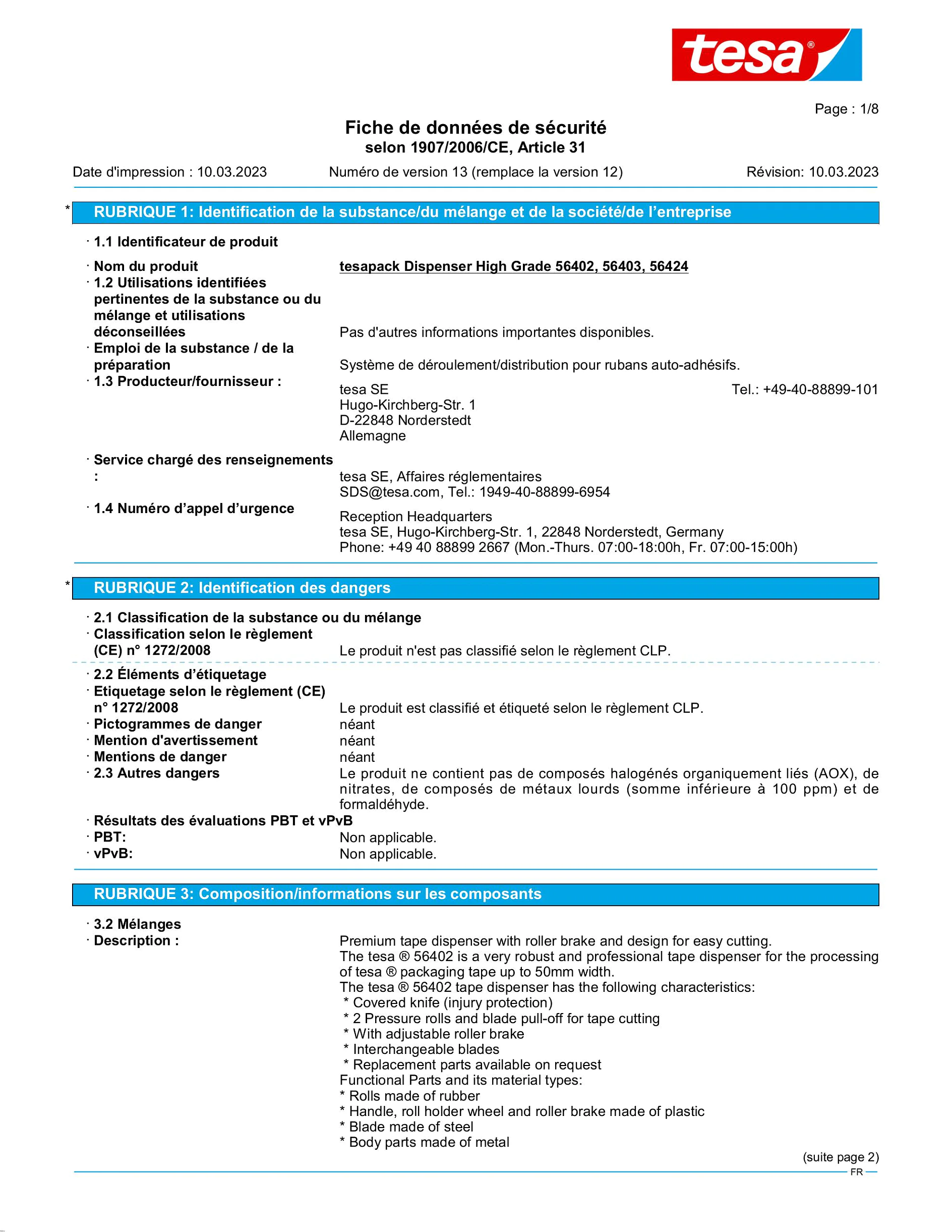 Safety data sheet_tesapack® 56403_fr-FR_v13