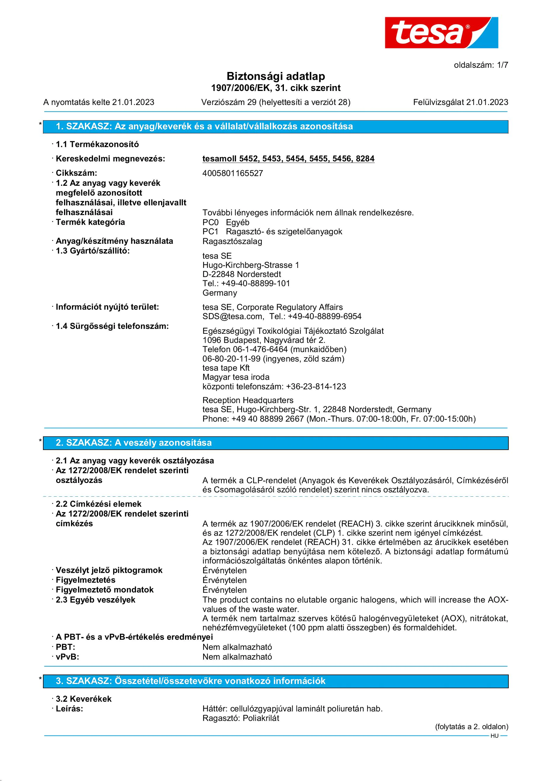 Safety data sheet_tesamoll® 55604_hu-HU_v29