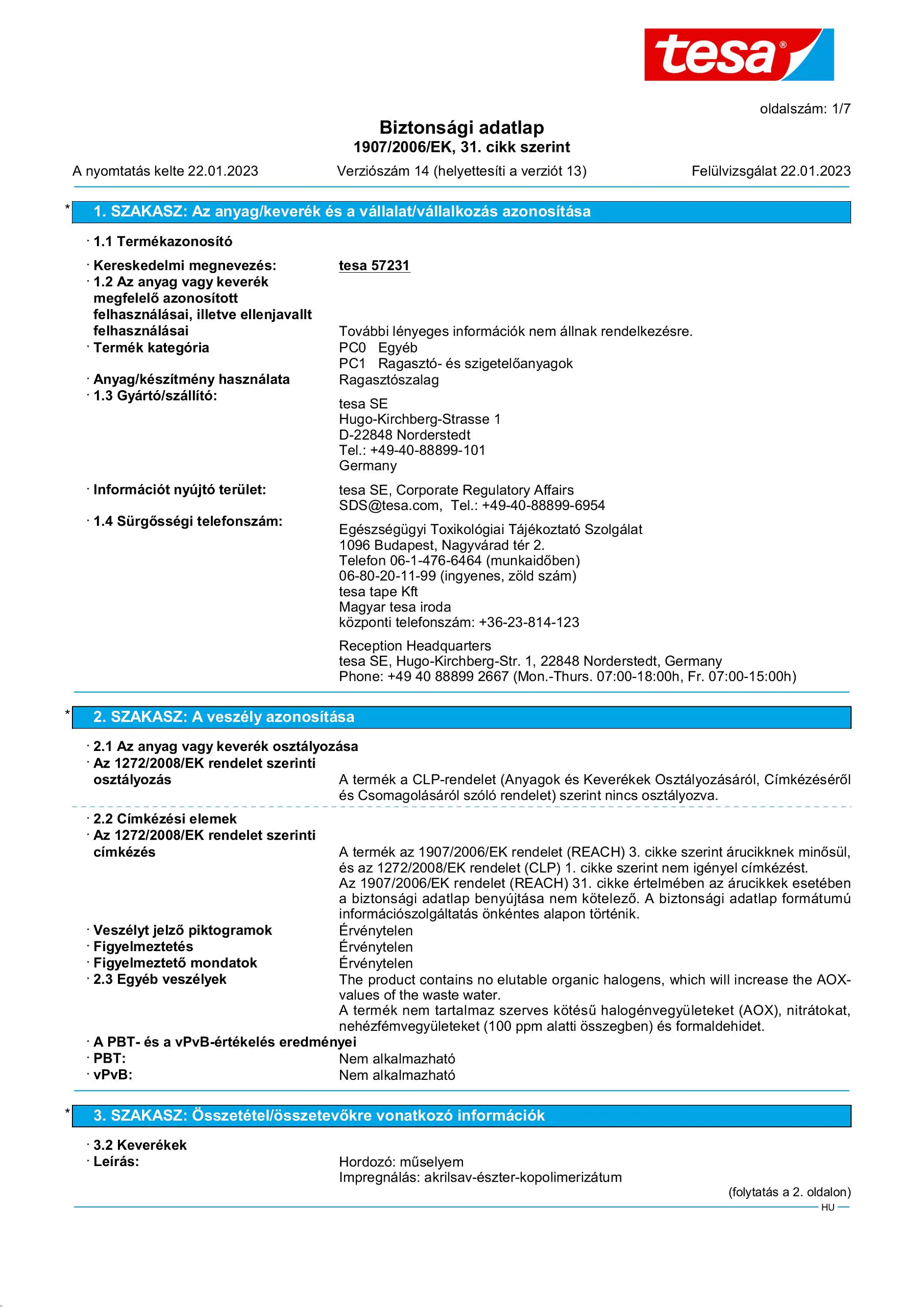 Safety data sheet_tesa® 57230_hu-HU_v14