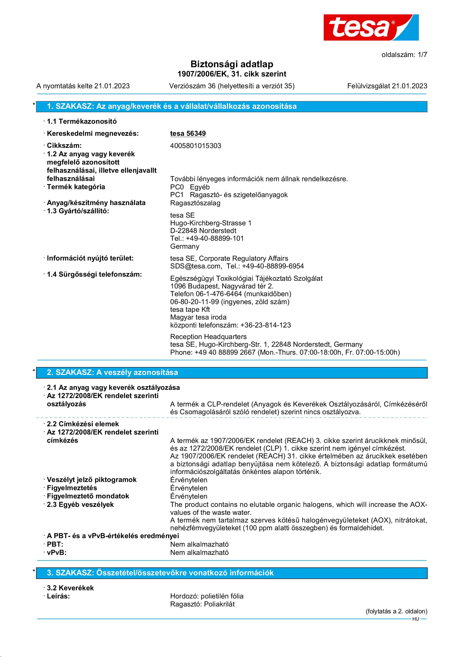 Safety data sheet_tesa® extra Power 56349_hu-HU_v36