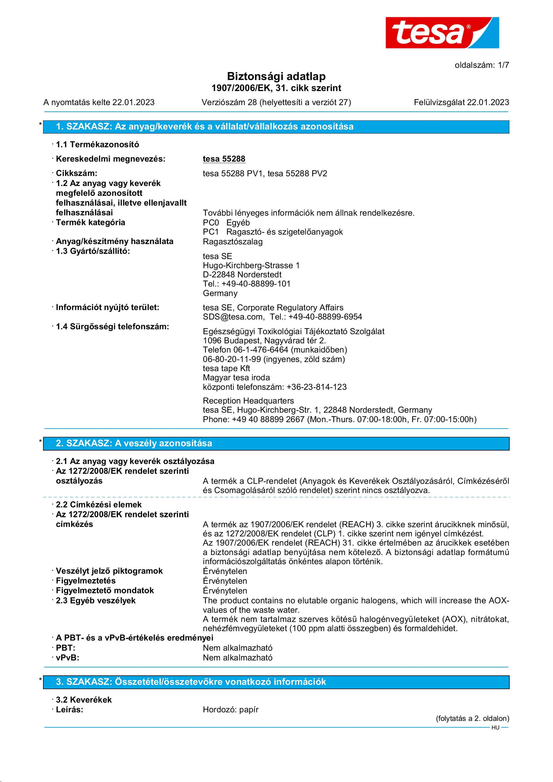 Safety data sheet_tesa® 55287_hu-HU_v28