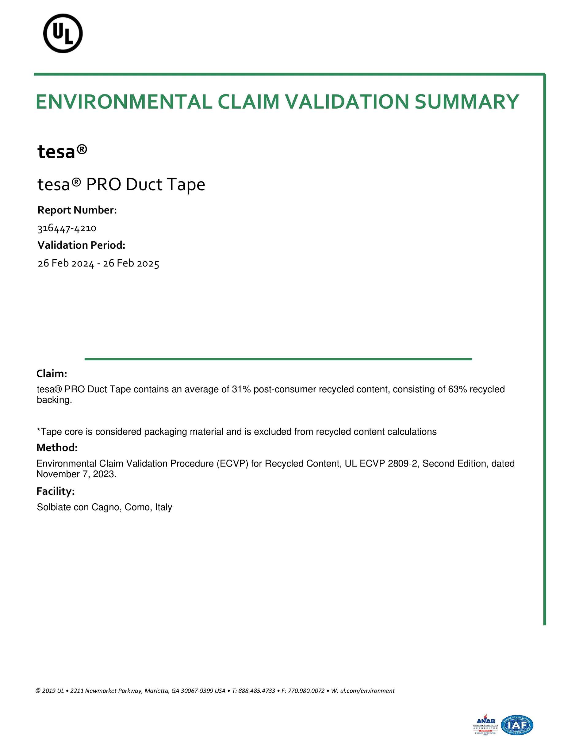 tesa_74613_UL-ECVP-2809-2_en_2024-2025_certificate