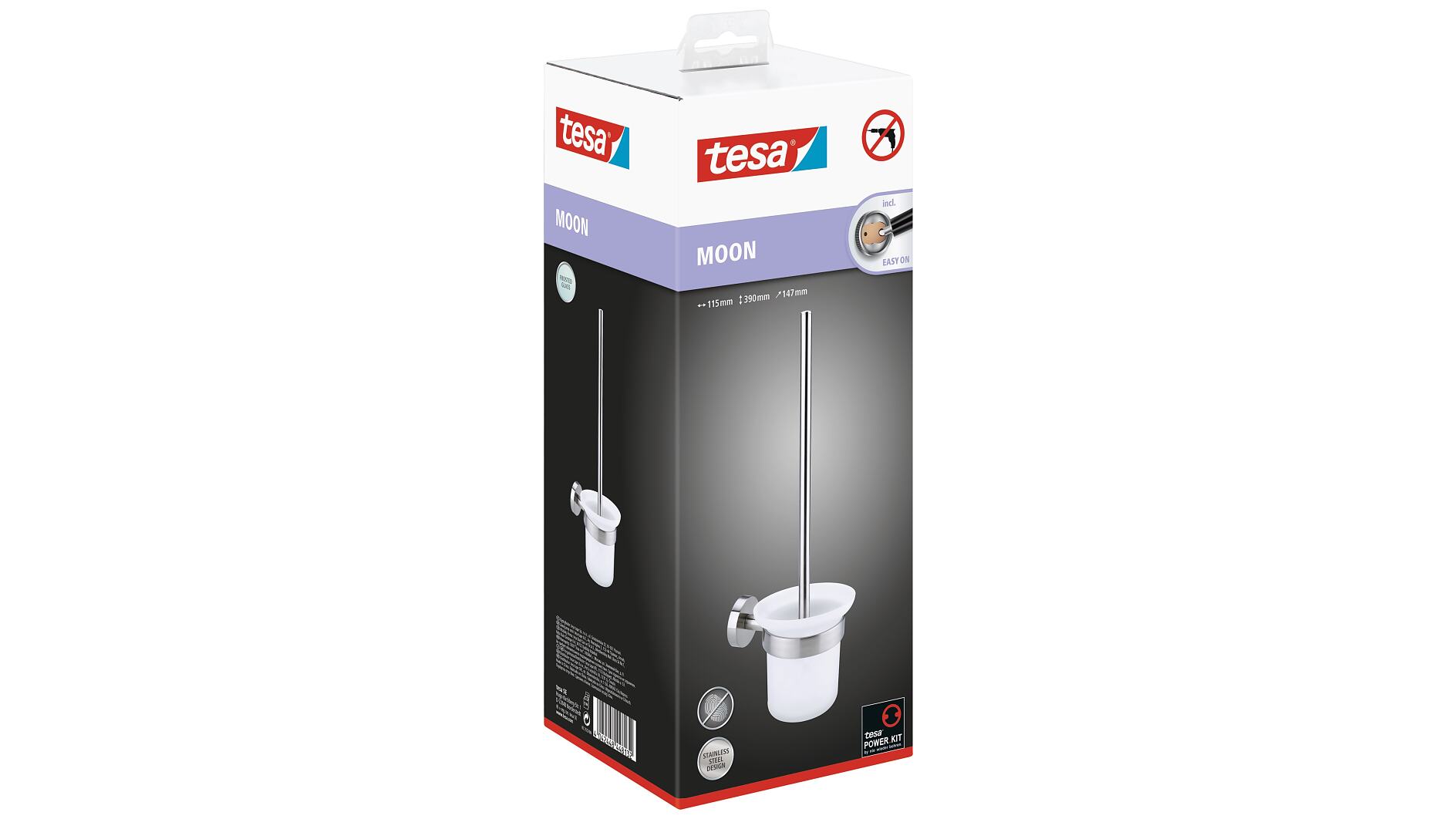 TESA - 40316-00000-00 - Portascopino wc smooz rimovibile e riutilizzabile -  4042448448323