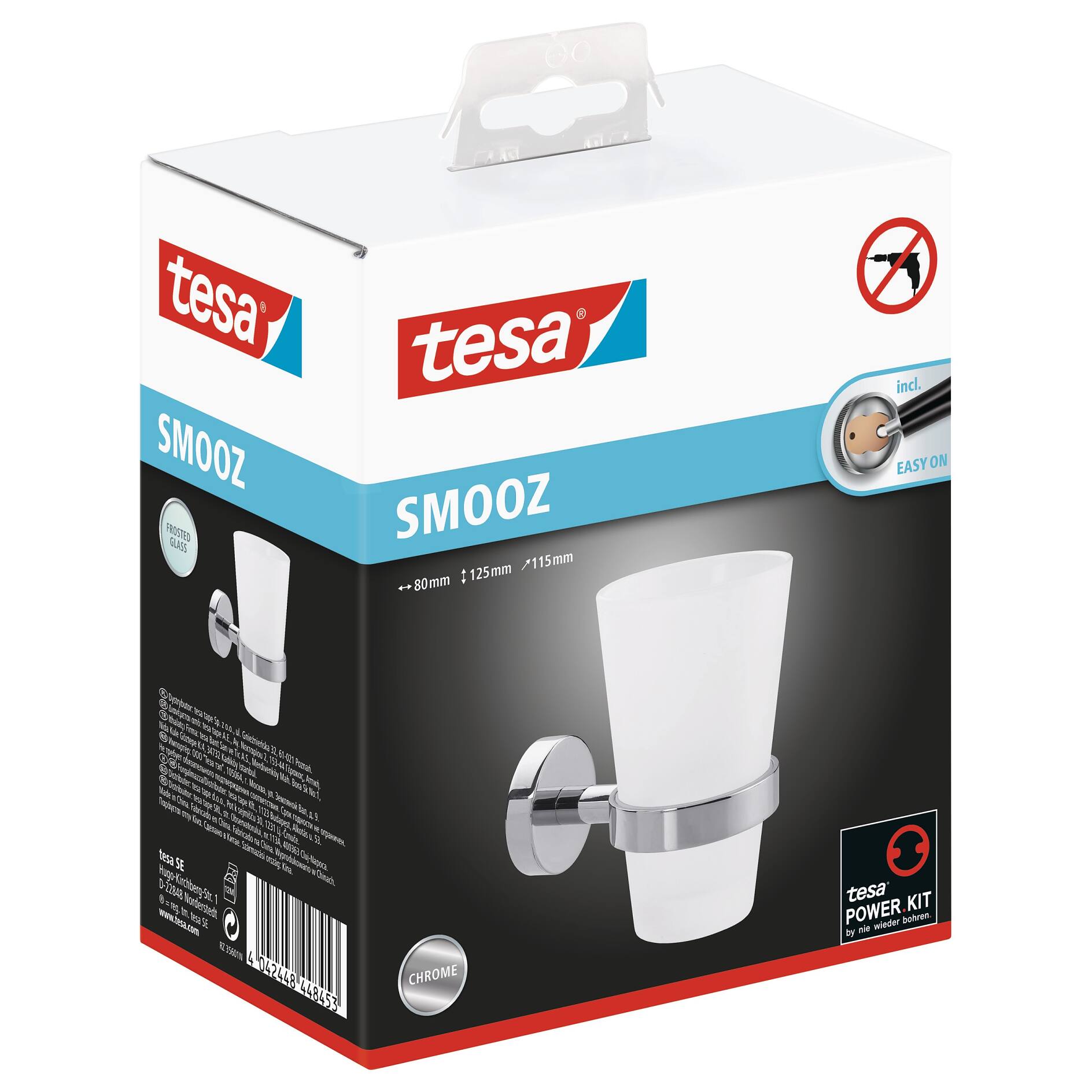 TESA - 40316-00000-00 - Portascopino wc smooz rimovibile e riutilizzabile -  4042448448323