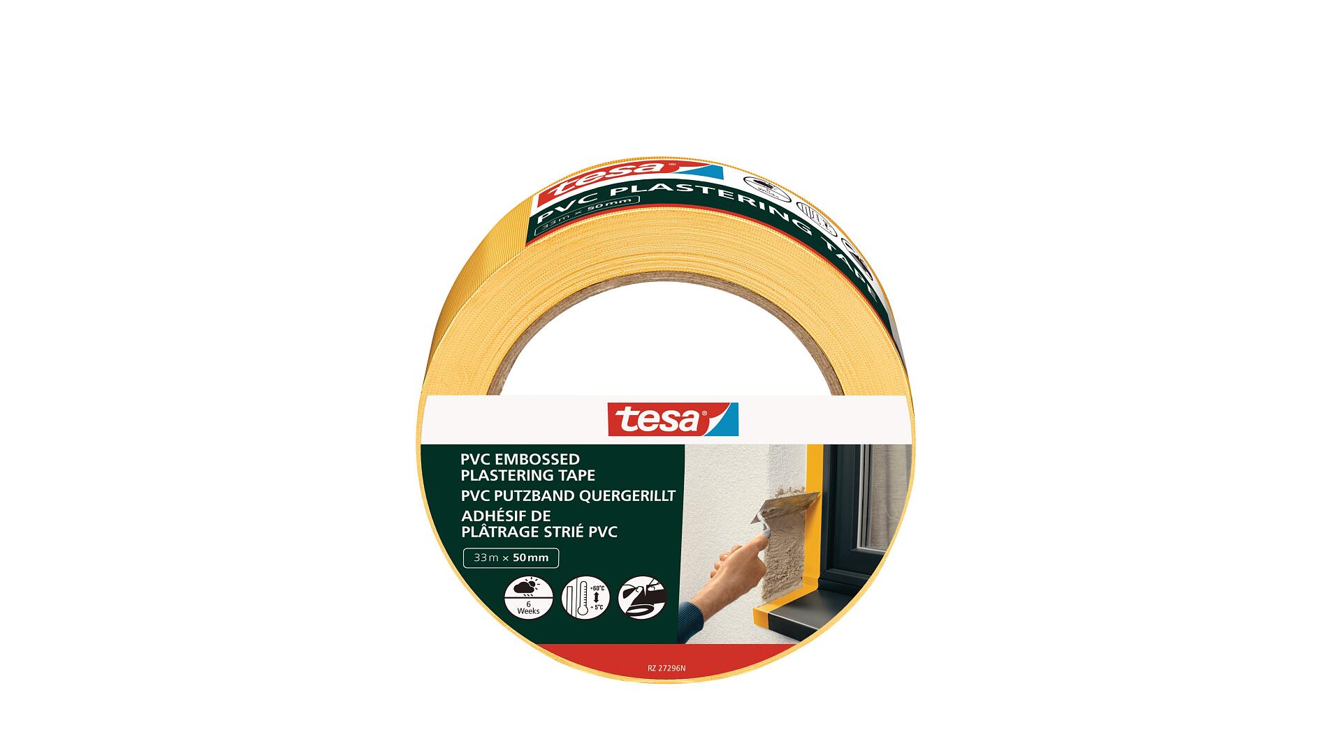 tesa® PVC Embossed Plastering Tape - tesa