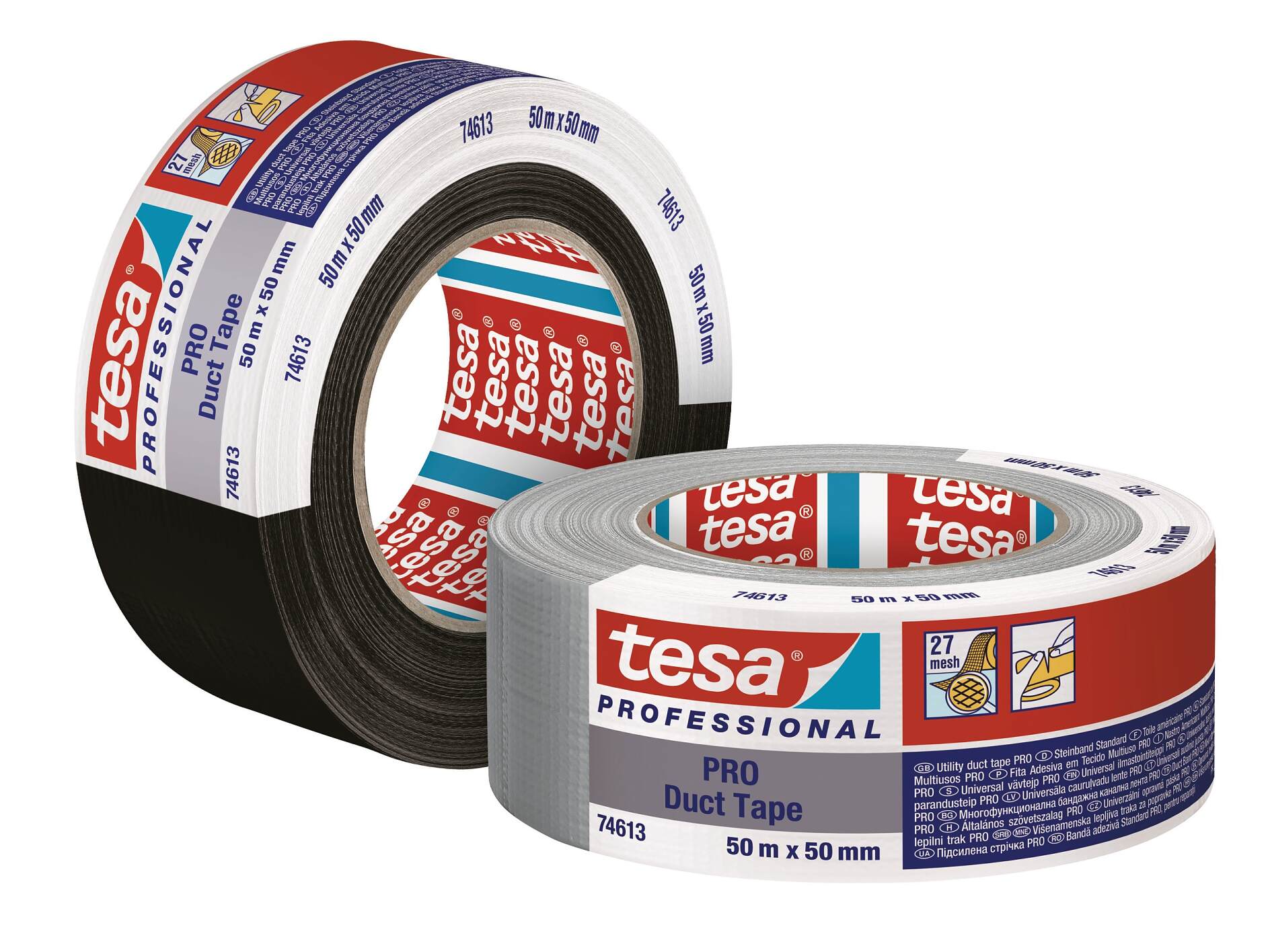TESA - Nastro adesivo rinforzato, nero, Modello: 48X50 - Metalworker