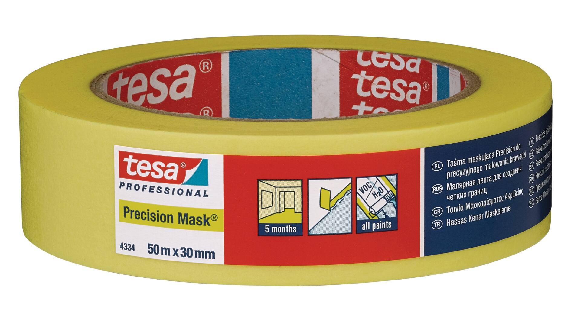 Tesa 4434 nastro in carta adesivo per sabbiatura rotolo da 500 mm x 10 m