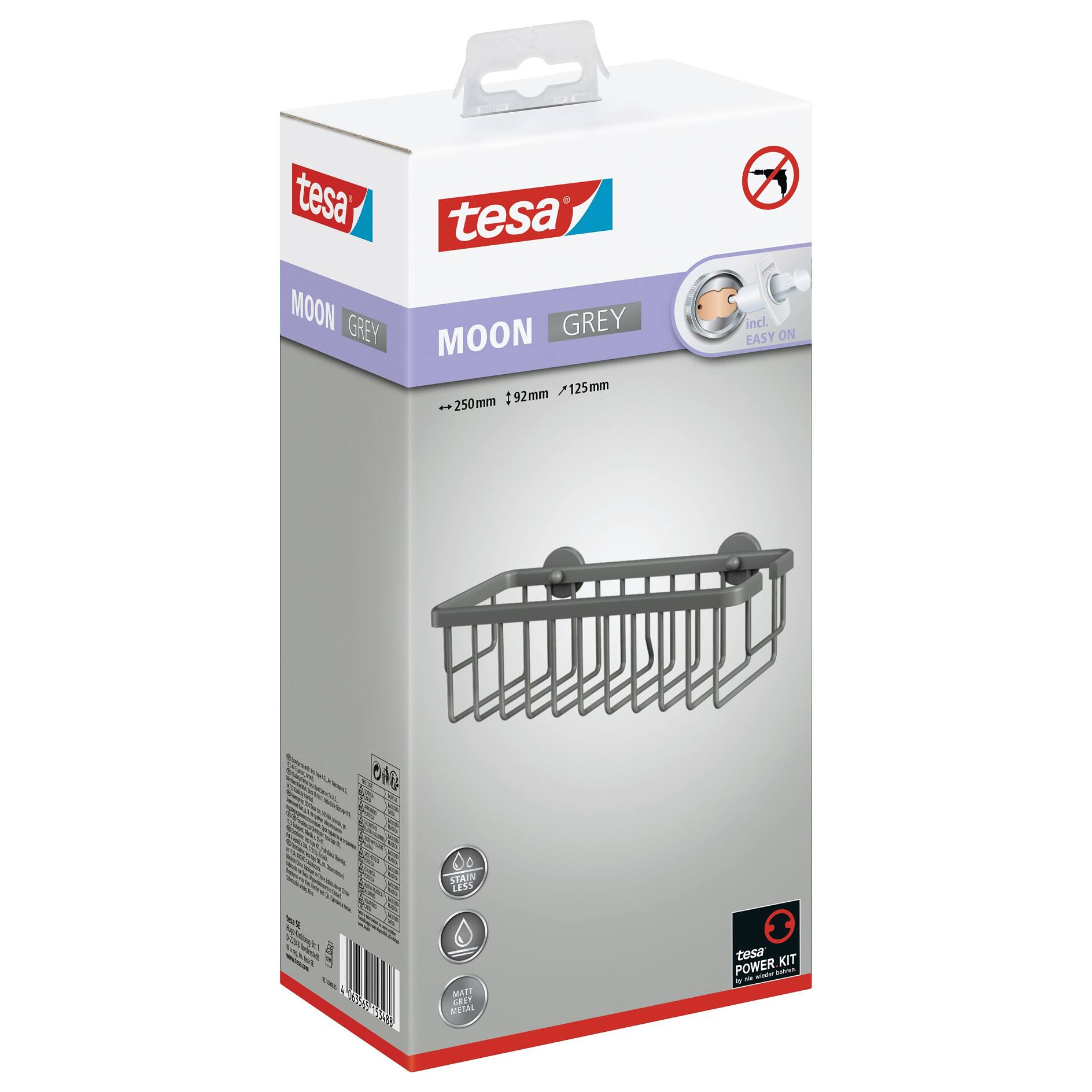 TESA - 40316-00000-00 - Portascopino wc smooz rimovibile e riutilizzabile -  4042448448323