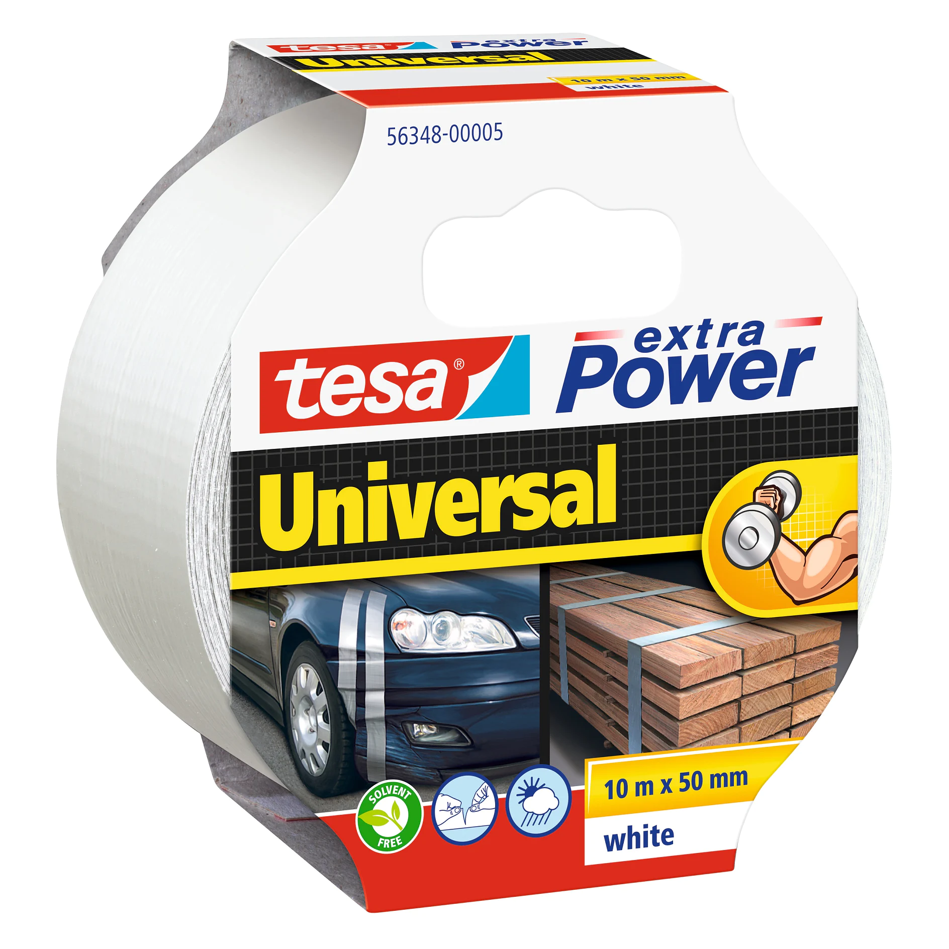 [en-en] tesa extra Power Universal, white, 10m x 50mm