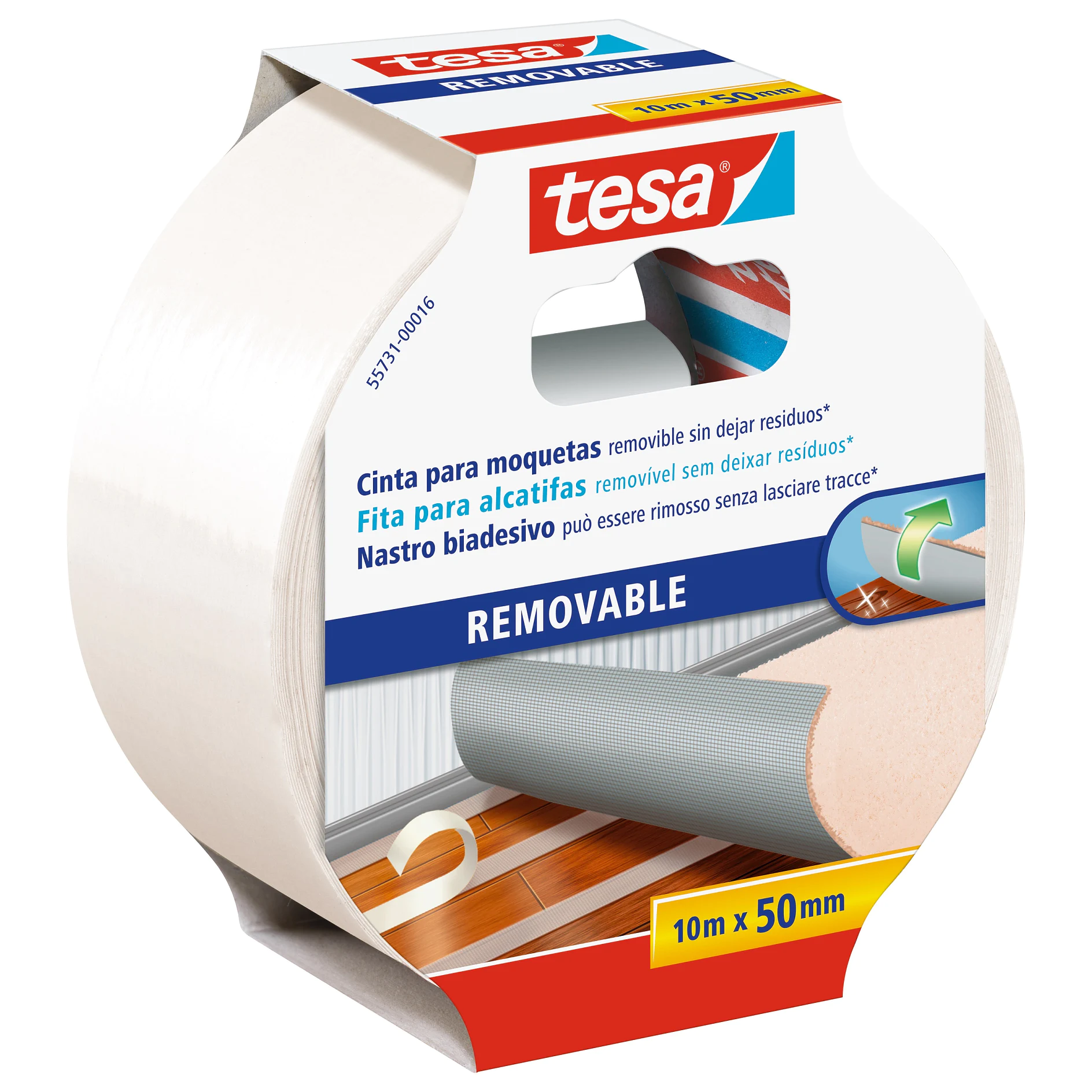 [en-en] Flooring tape residue-free removal, 10m:50mm, contour cuff