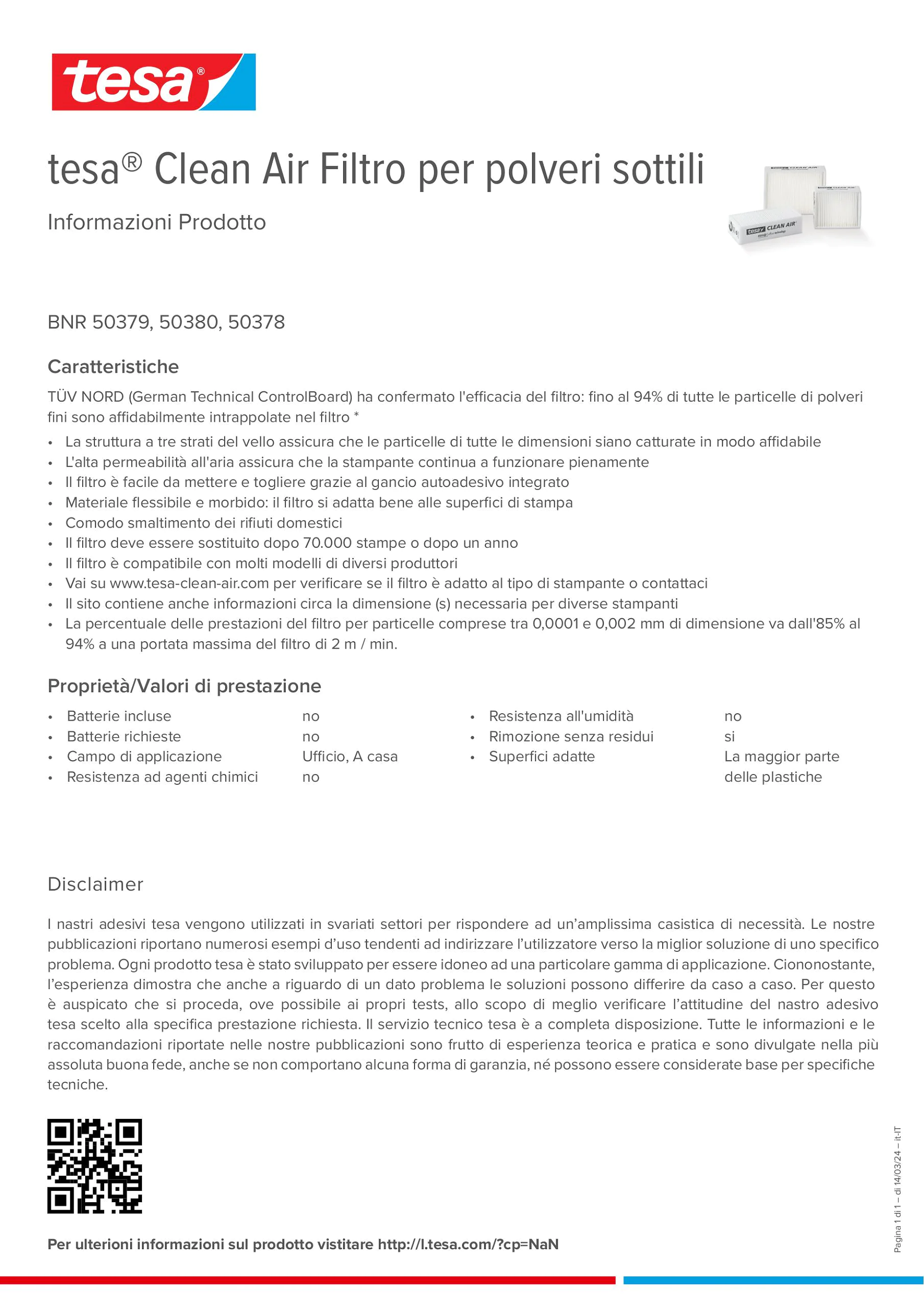 Product information_tesa® Clean Air 50378_it-IT