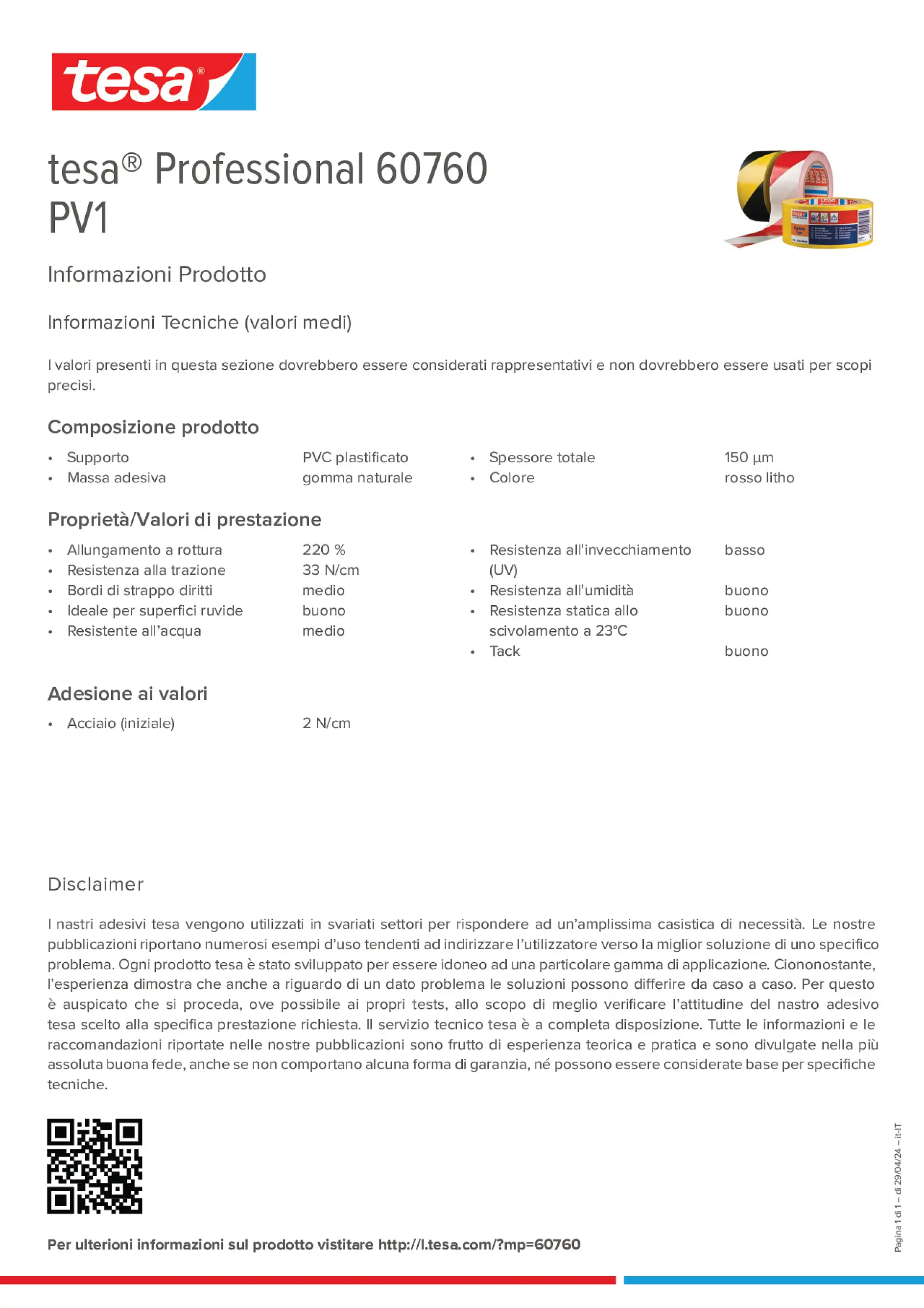 Product information_tesa® Professional 60760_it-IT