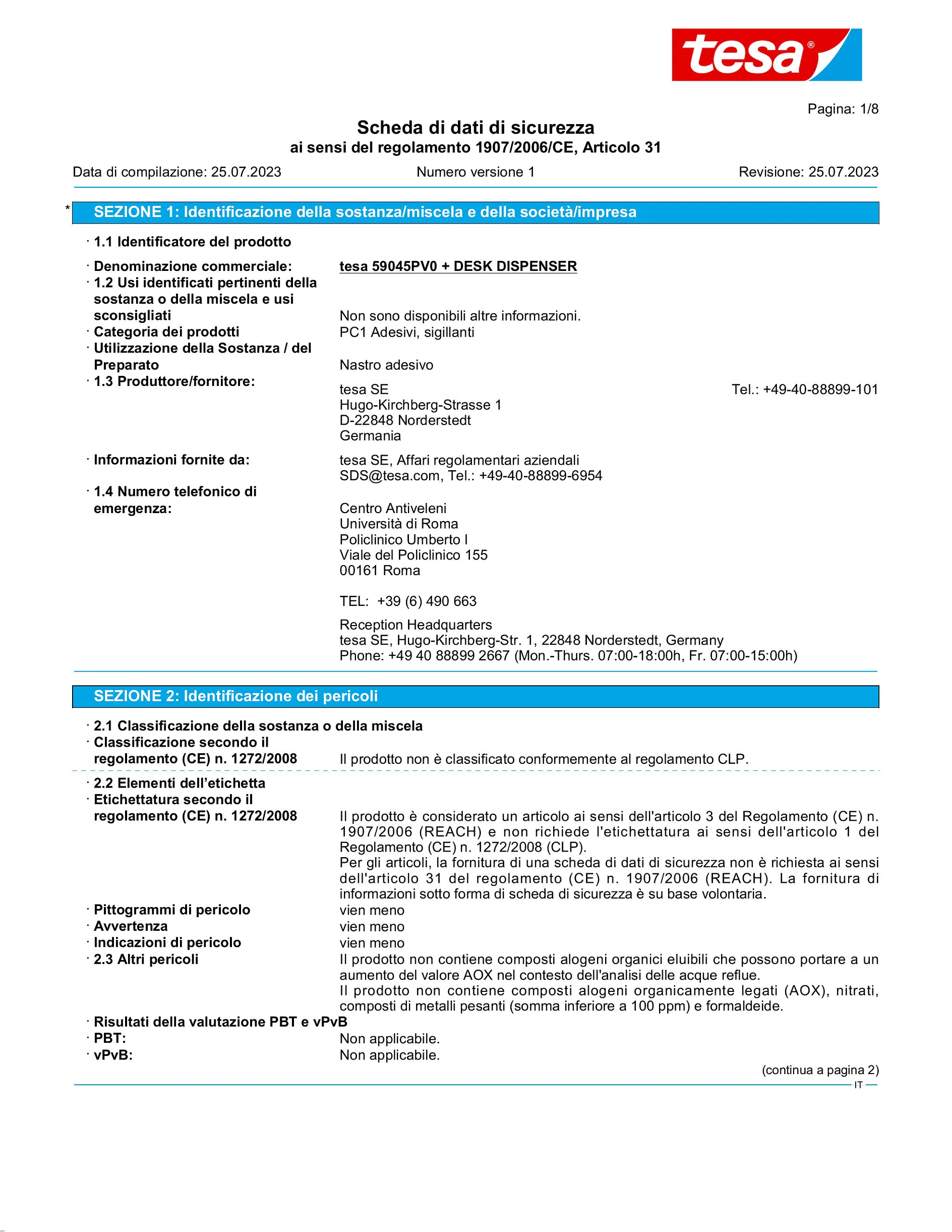 Safety data sheet_tesafilm® 59045_it-IT_v1