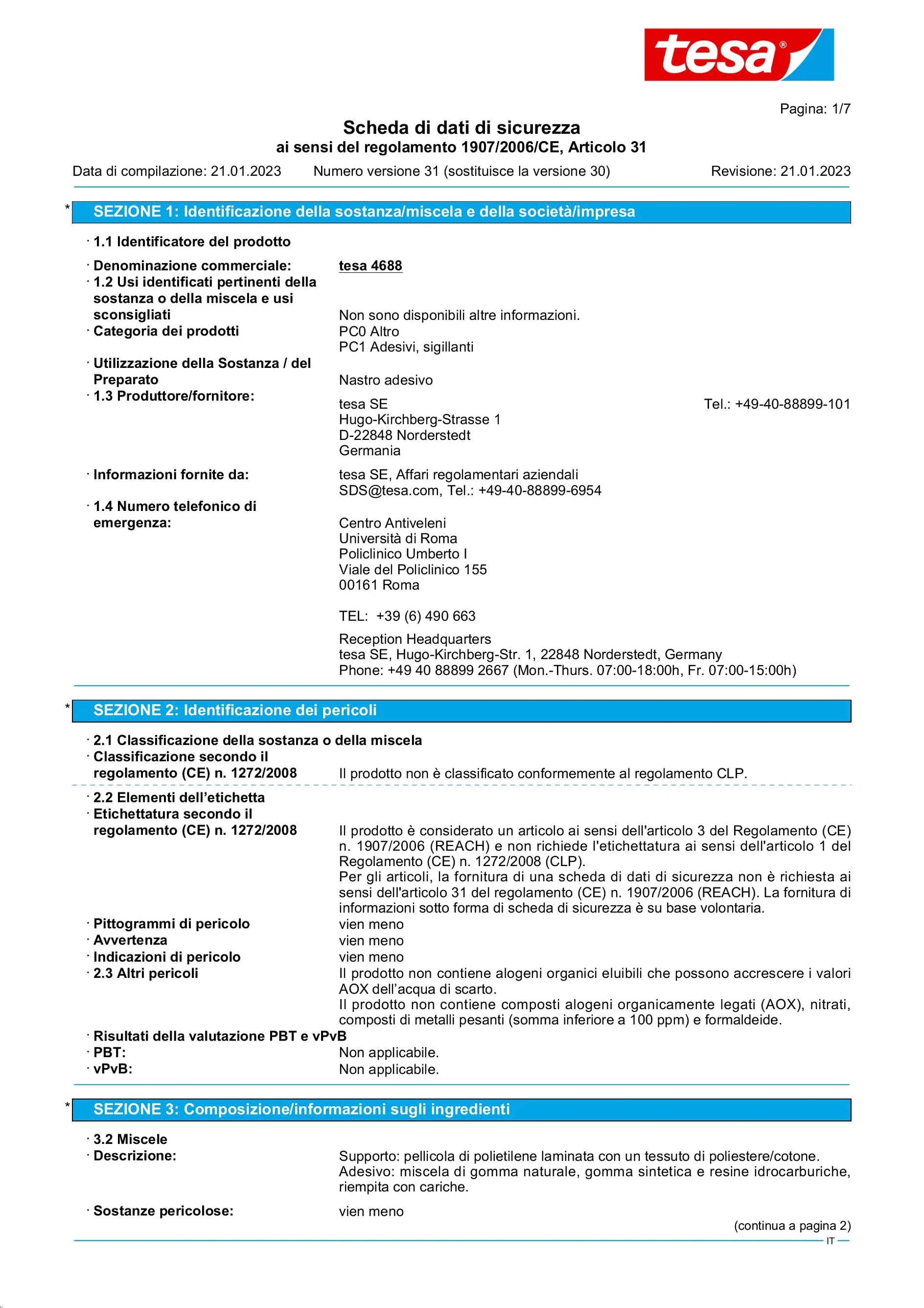 Safety data sheet_tesa® Professional 04688_it-IT_v31