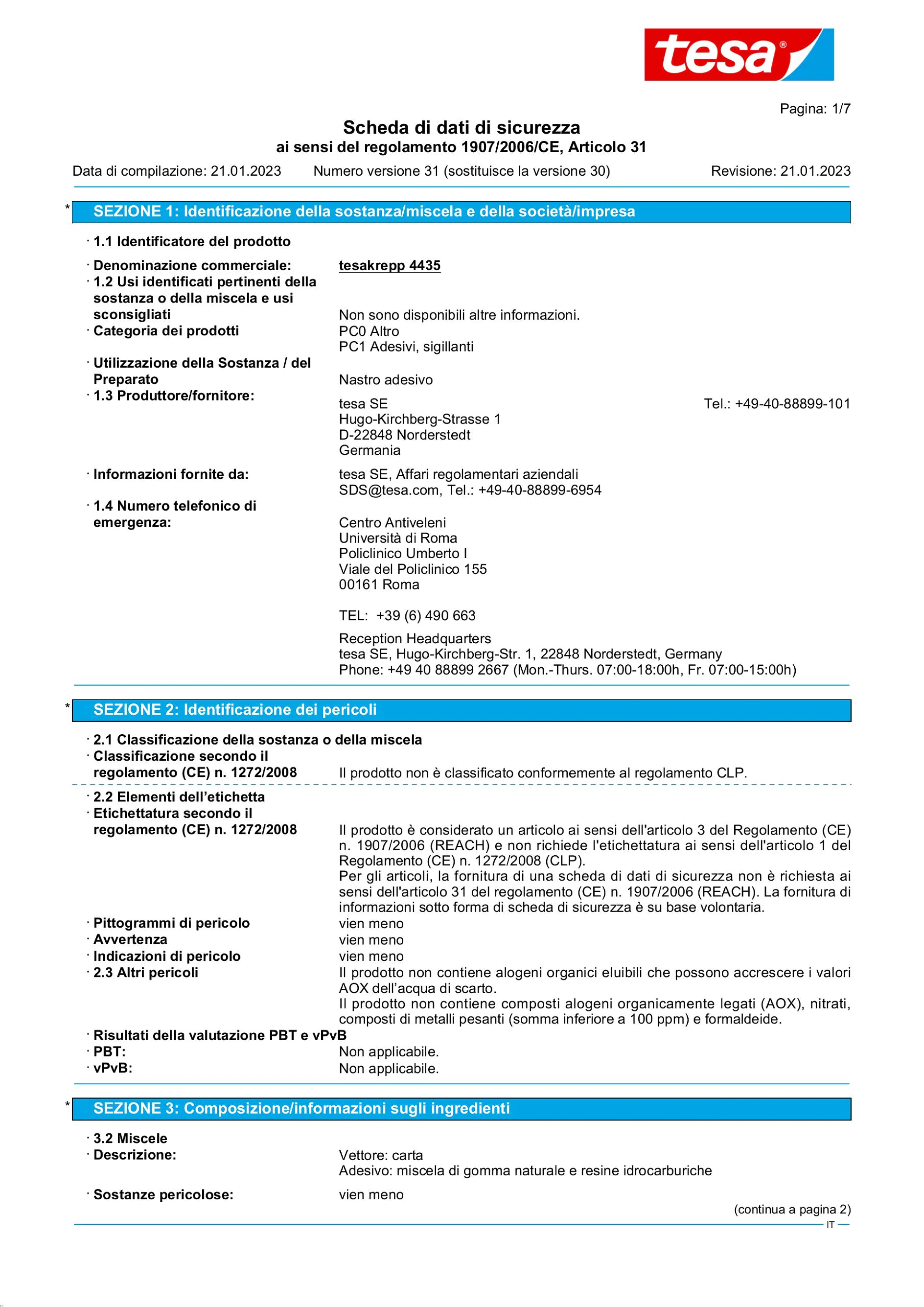 Safety data sheet_tesa® Professional 04435_it-IT_v31