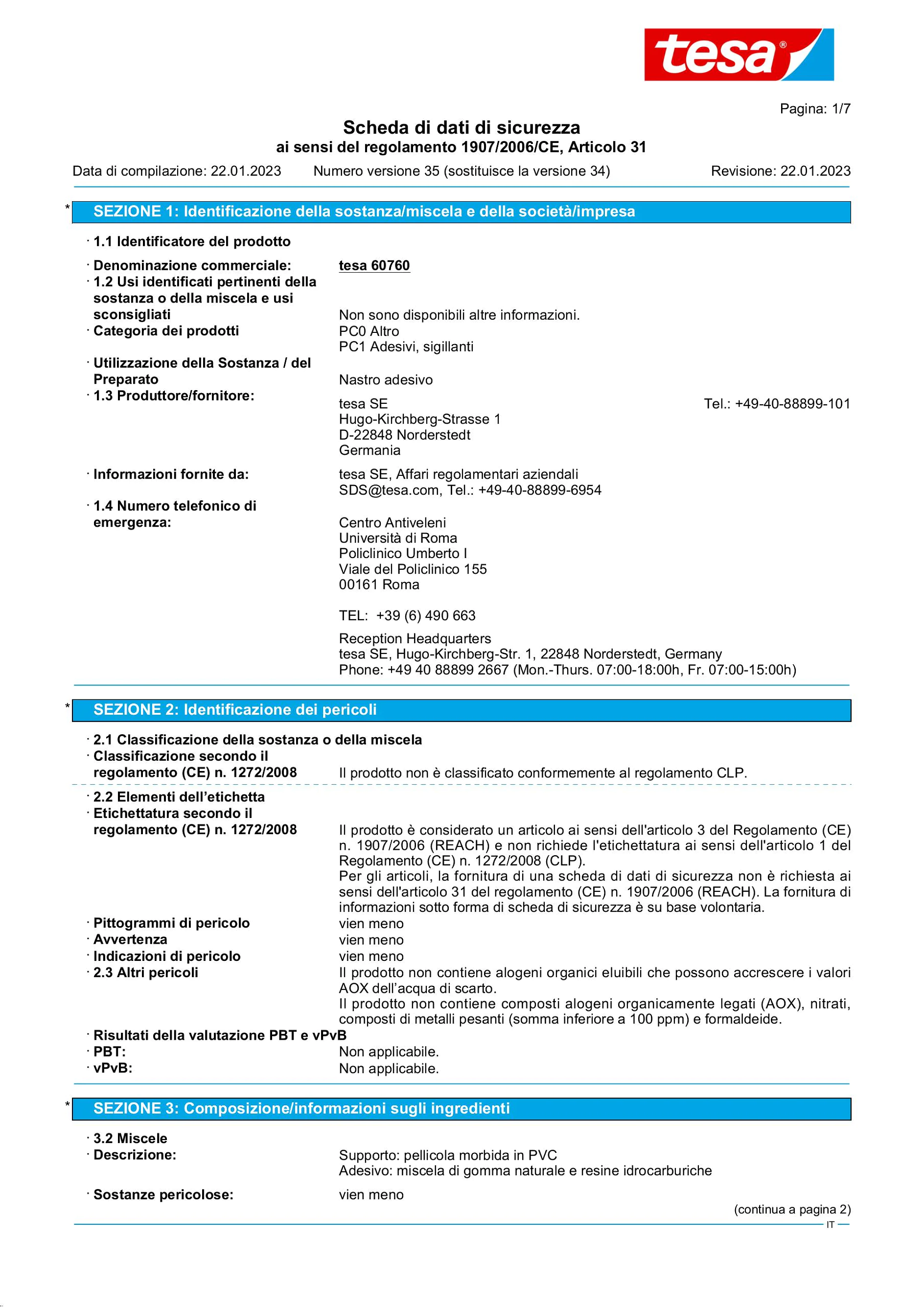 Safety data sheet_tesa® Professional 60760_it-IT_v35