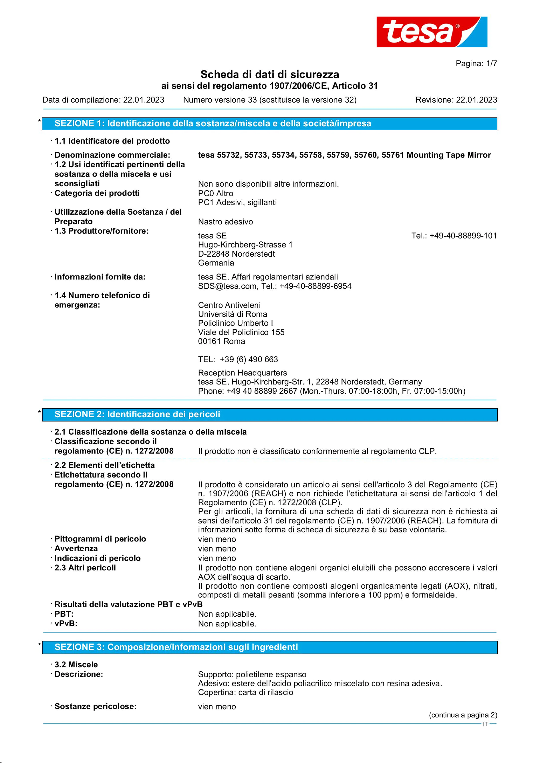 Safety data sheet_tesa® Professional 55733_it-IT_v33