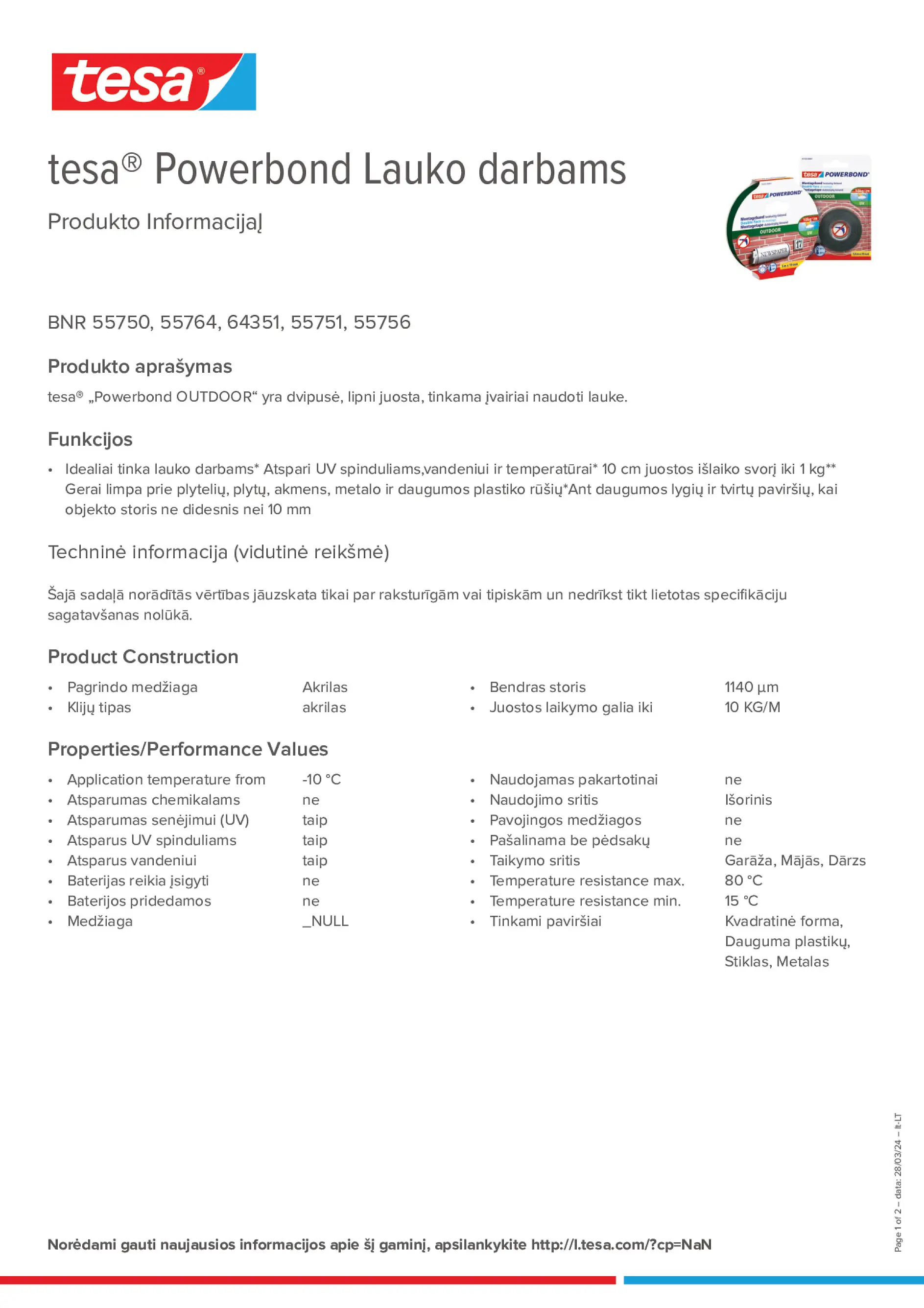 Product information_tesa® Powerbond 55751_lt-LT