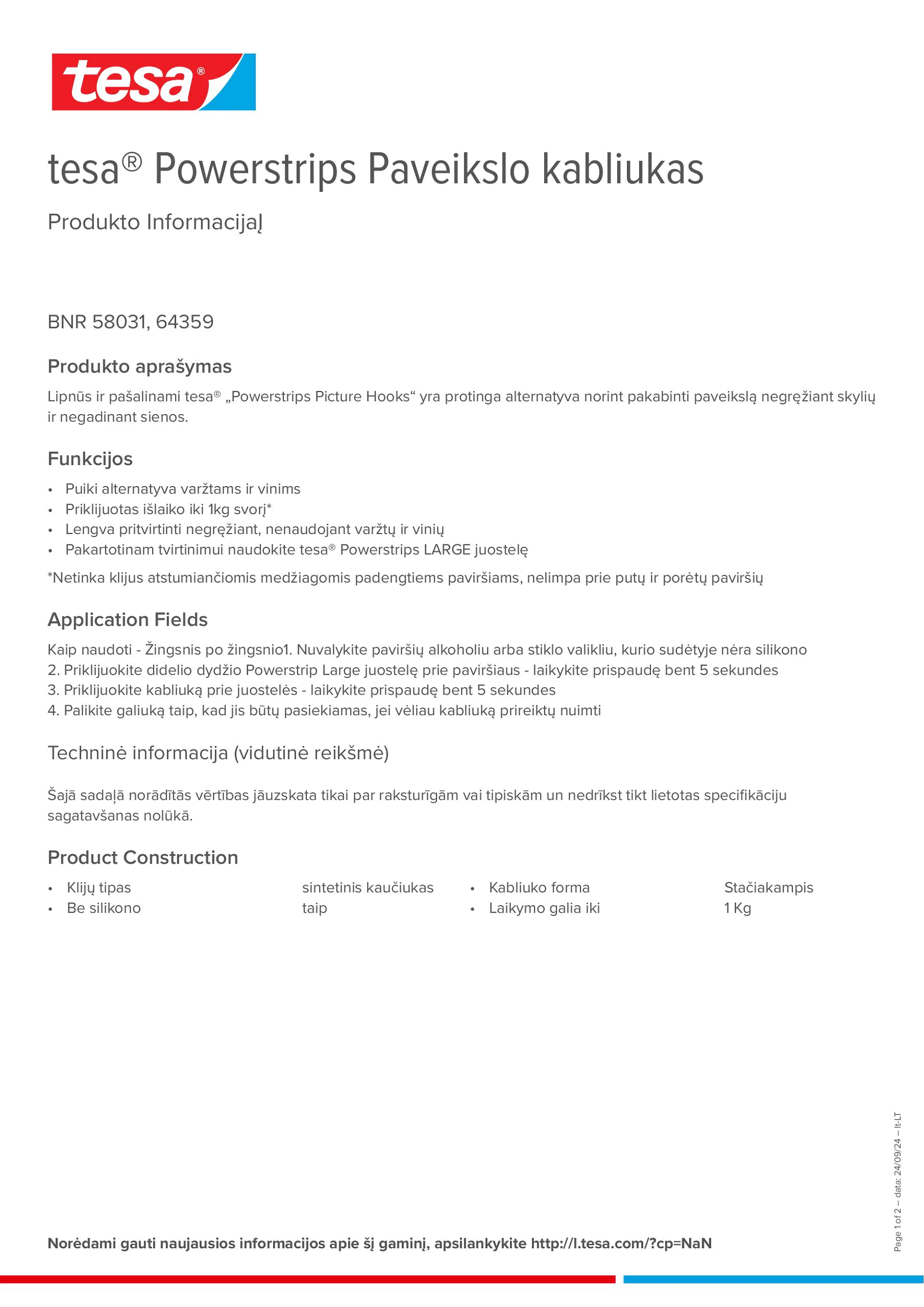 Product information_tesa® Powerstrips 58031_lt-LT