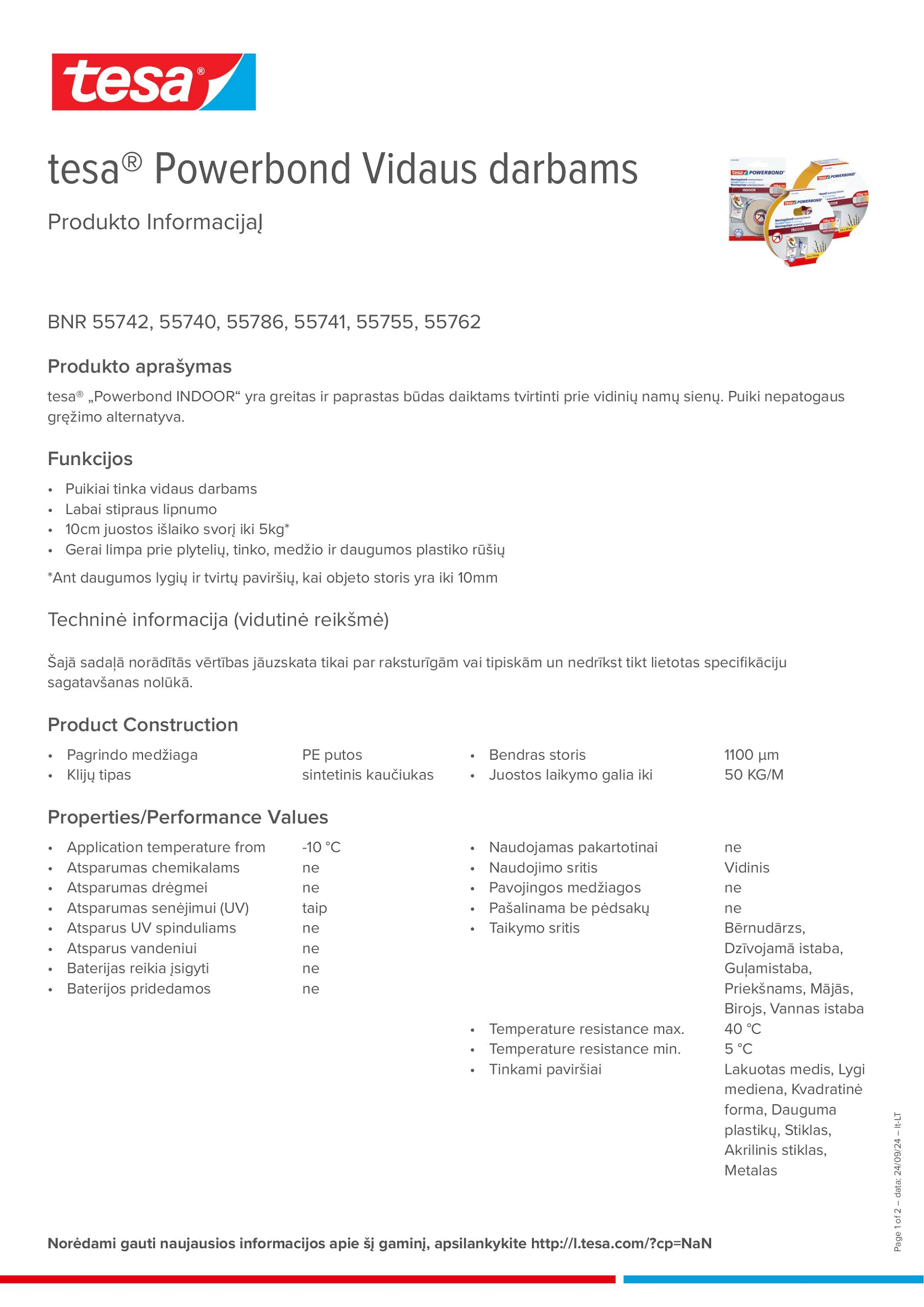 Product information_tesa® Powerbond 55740_lt-LT