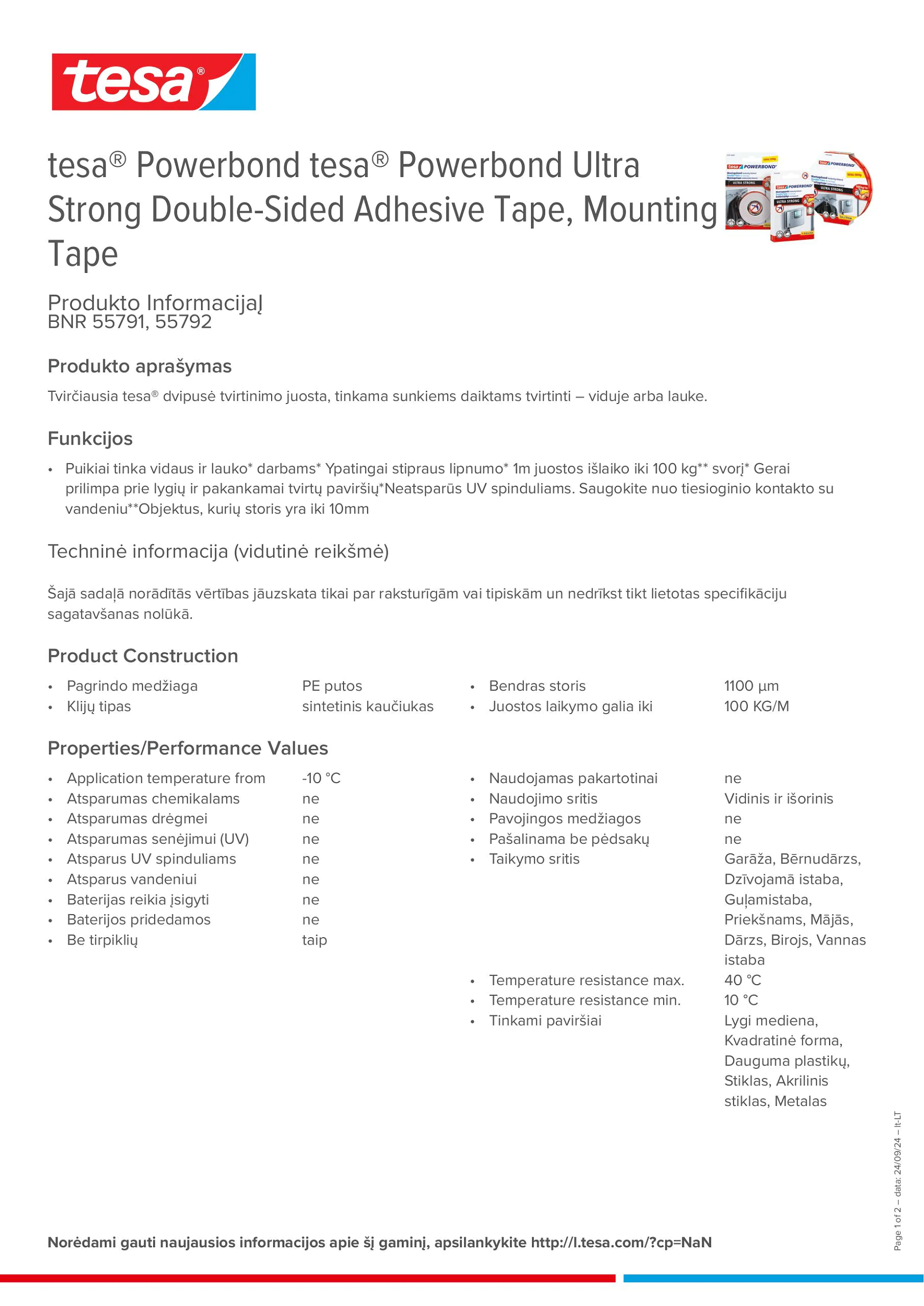 Product information_tesa® Powerbond 55791_lt-LT