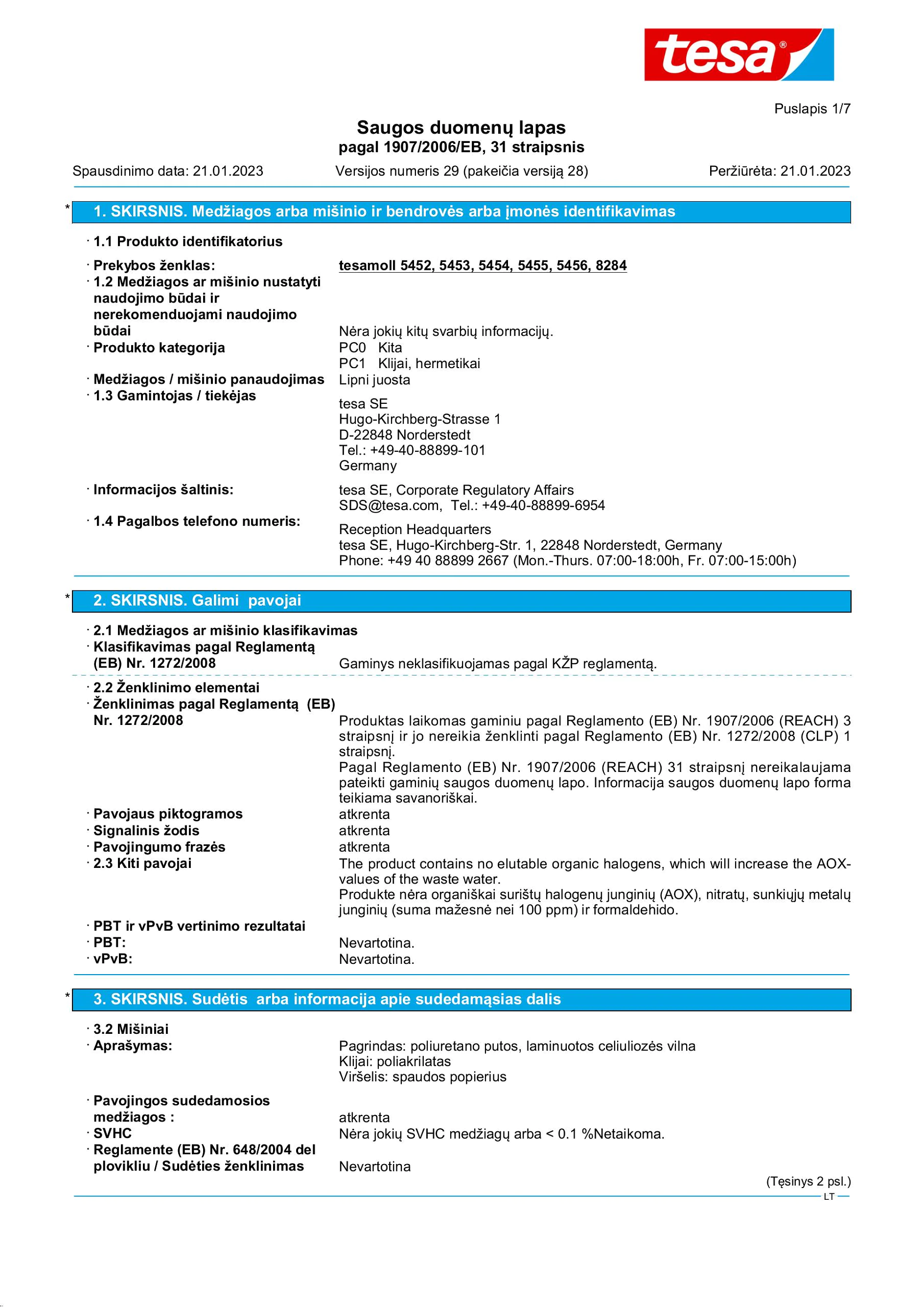 Safety data sheet_tesamoll® 55604_lt-LT_v29