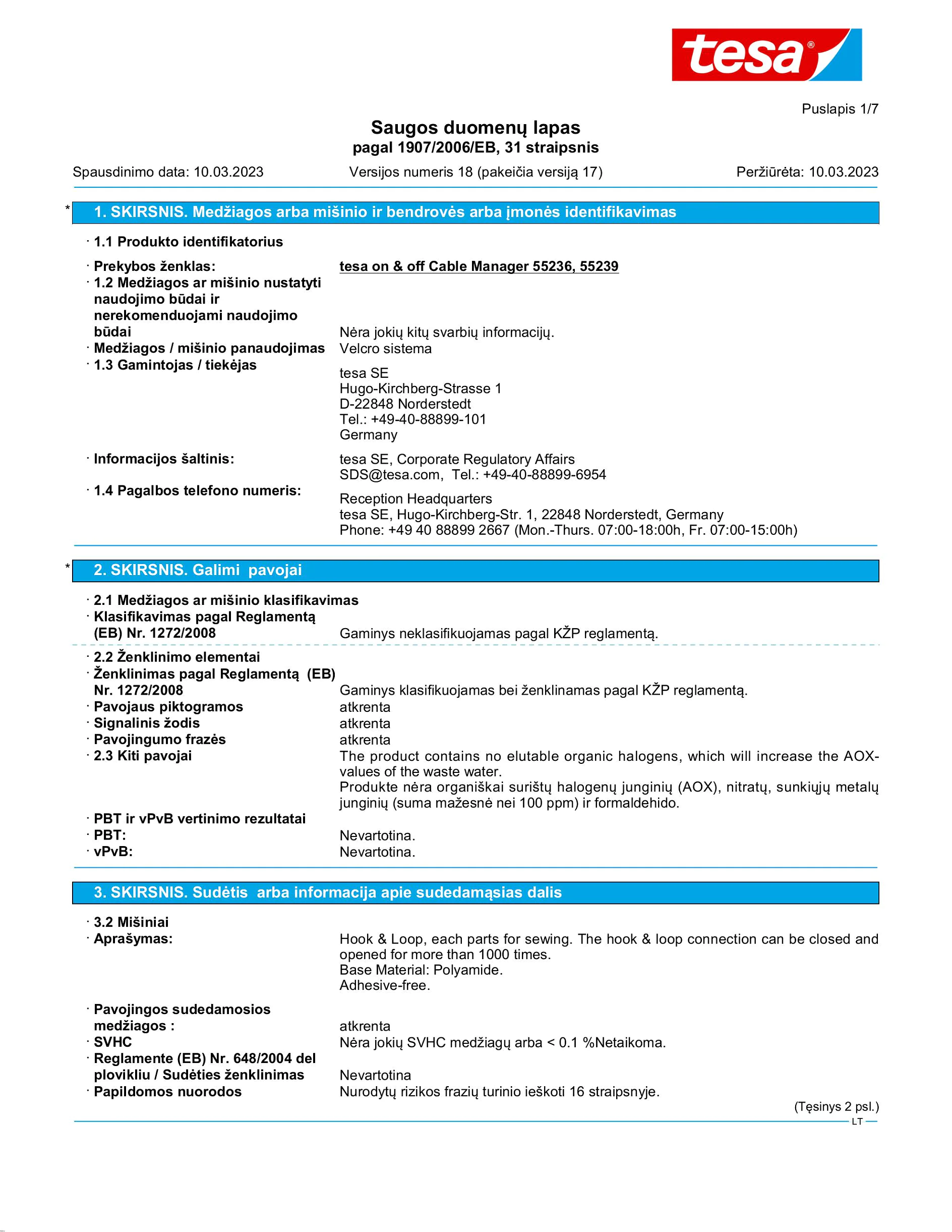 Safety data sheet_tesa® On & Off 55236_lt-LT_v18