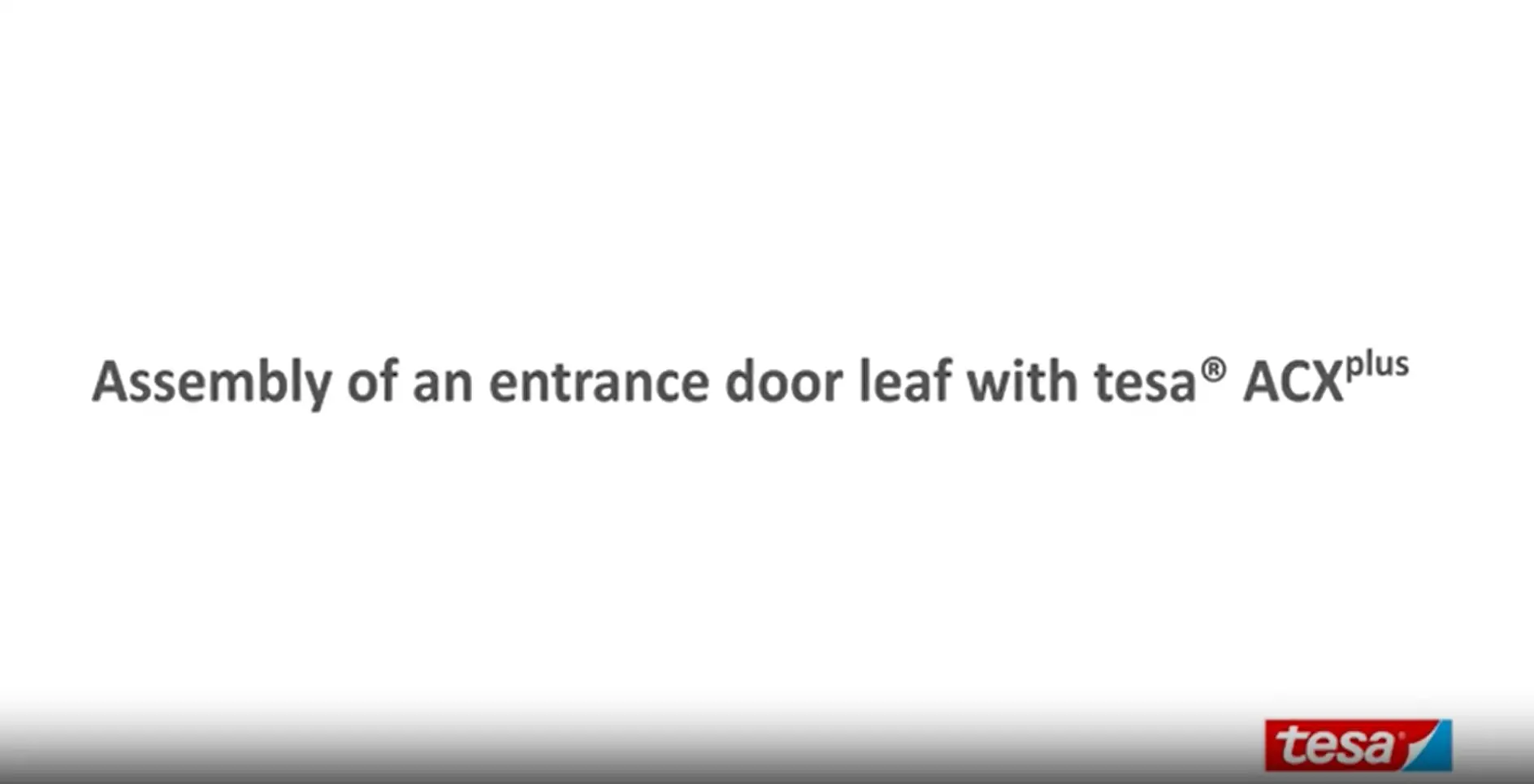 Door leaf assembly video
