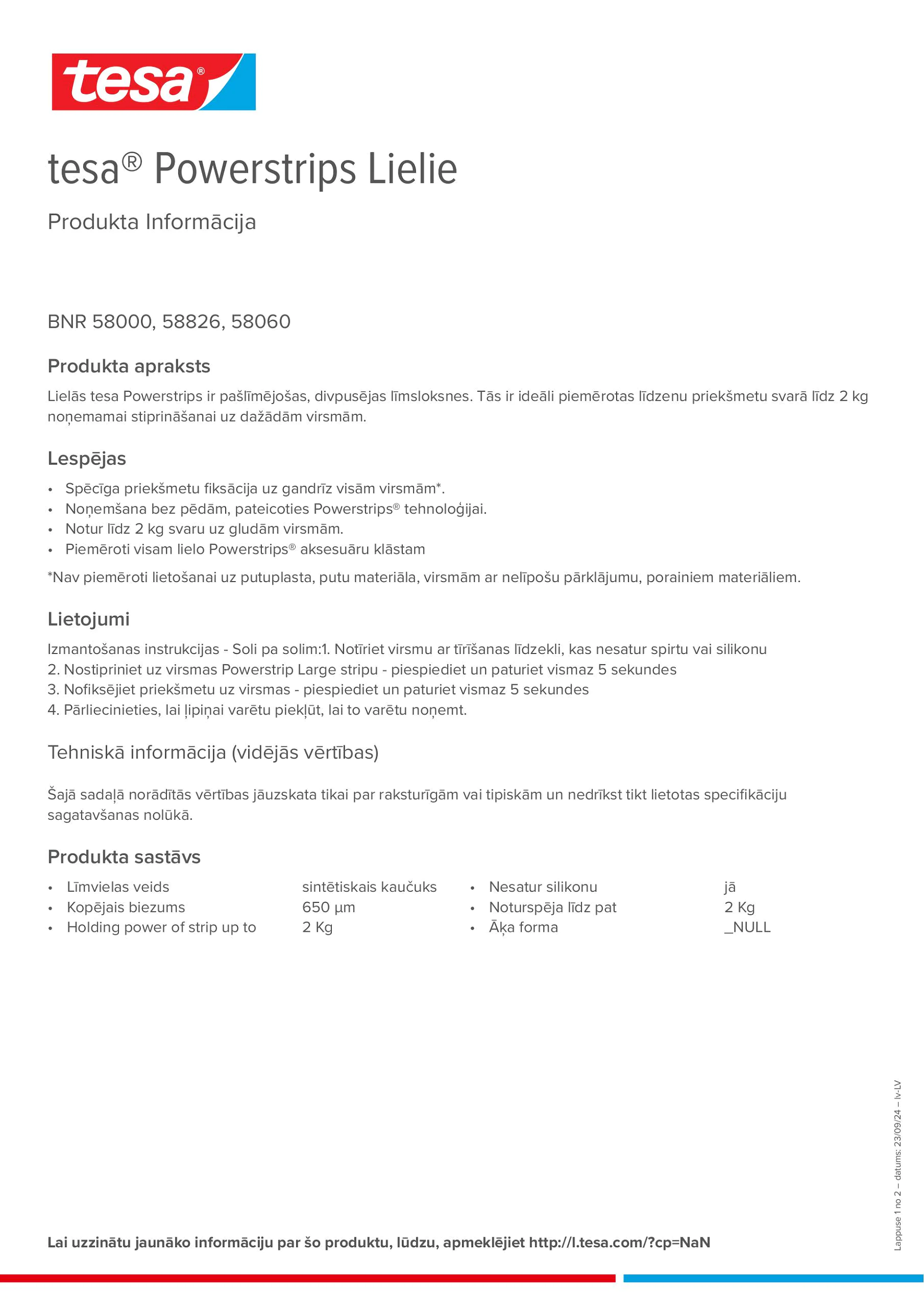 Product information_tesa® Powerstrips 58060_lv-LV