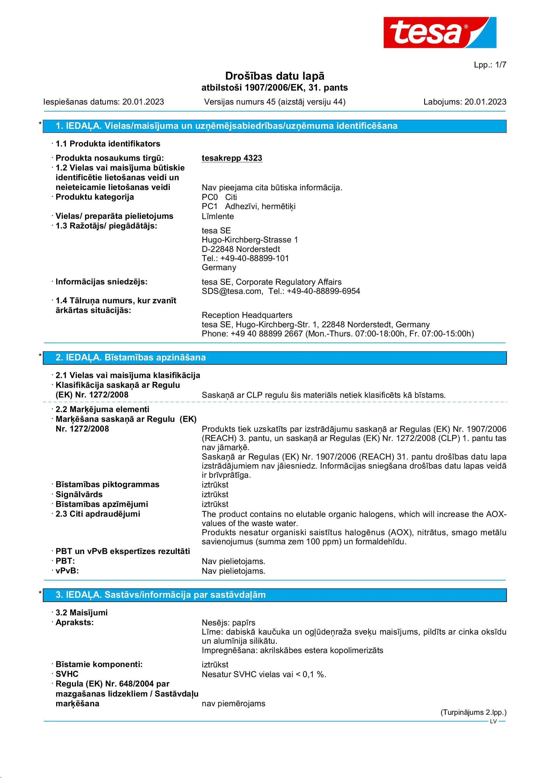 Safety data sheet_tesa® 04323_lv-LV_v45