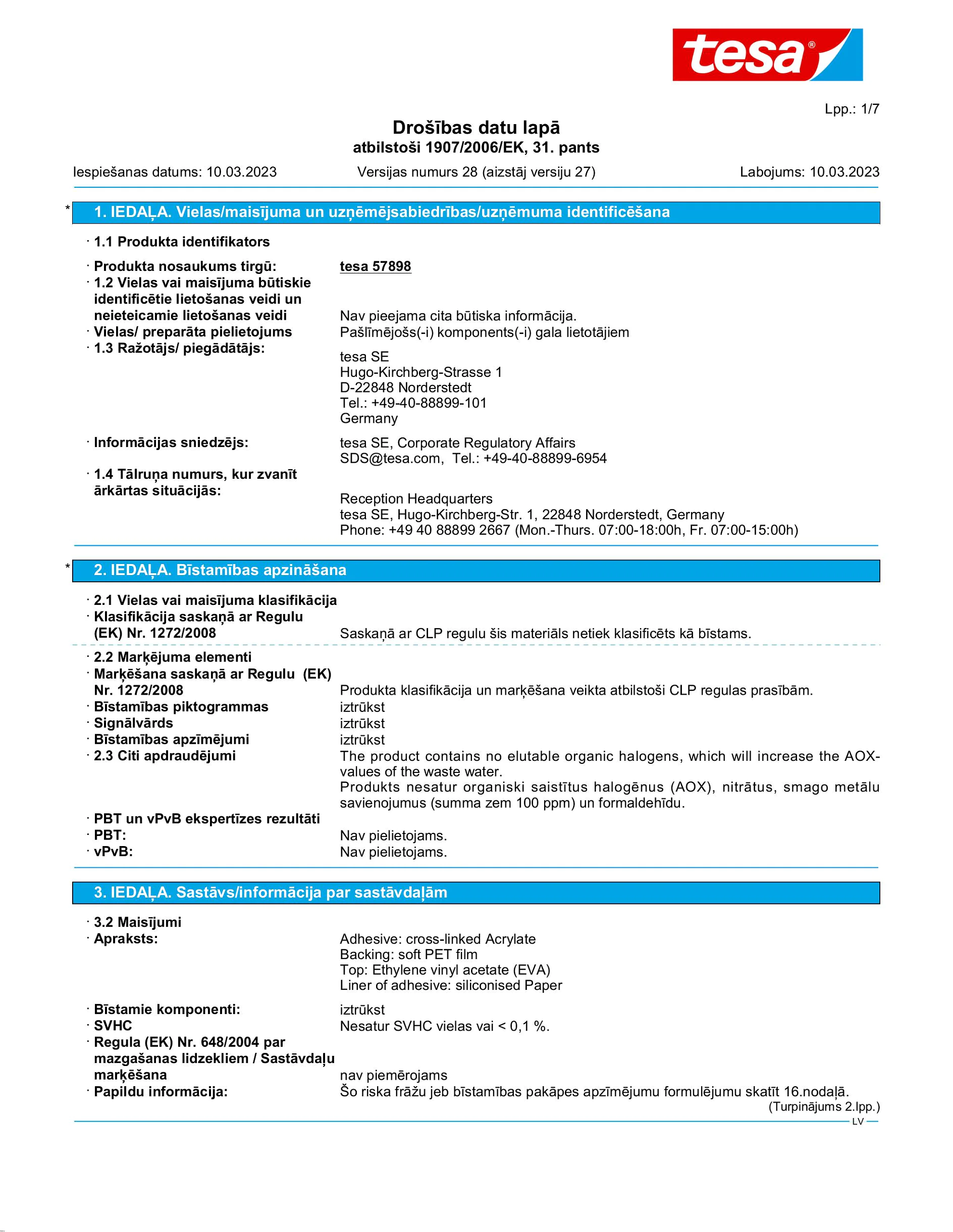 Safety data sheet_tesa® Protect 57706_lv-LV_v28