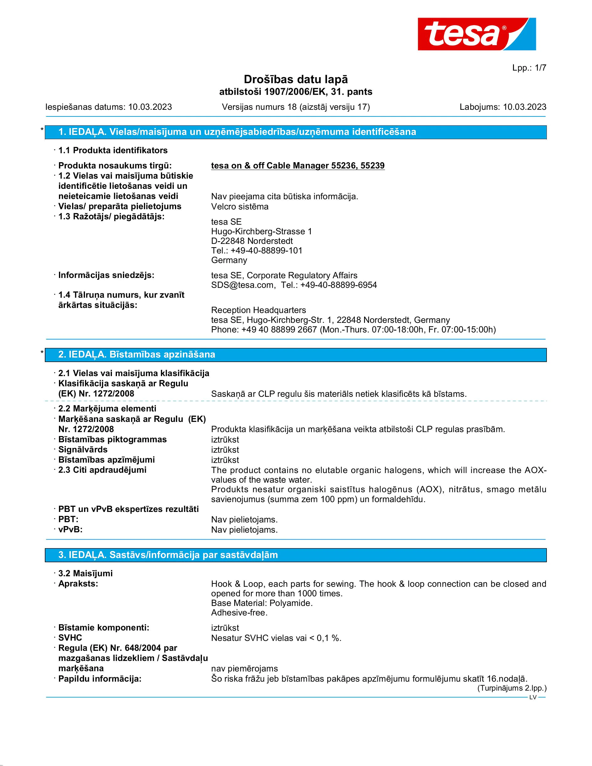 Safety data sheet_tesa® On & Off 55236_lv-LV_v18