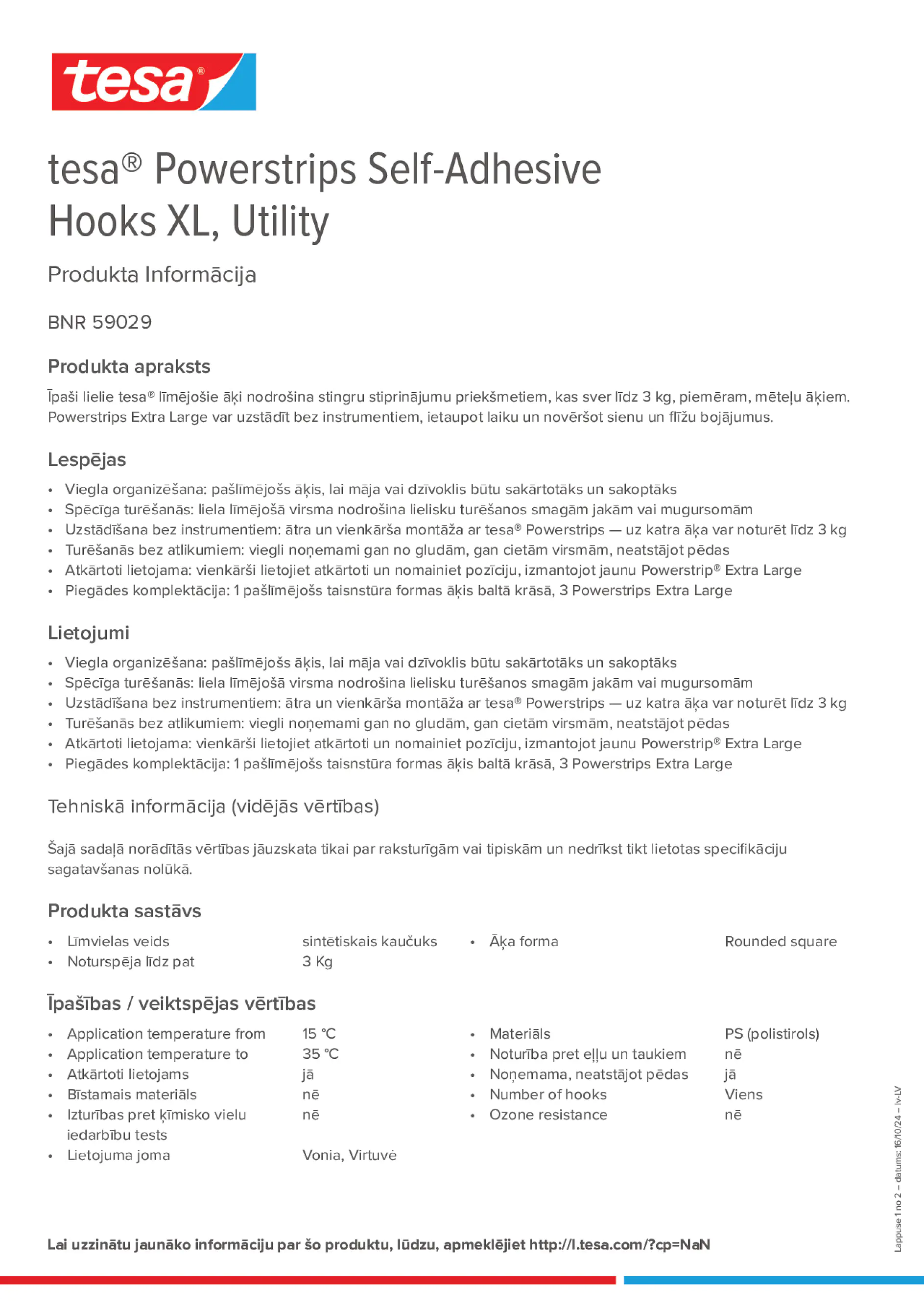 Product information_tesa® Powerstrips 59029_lv-LV