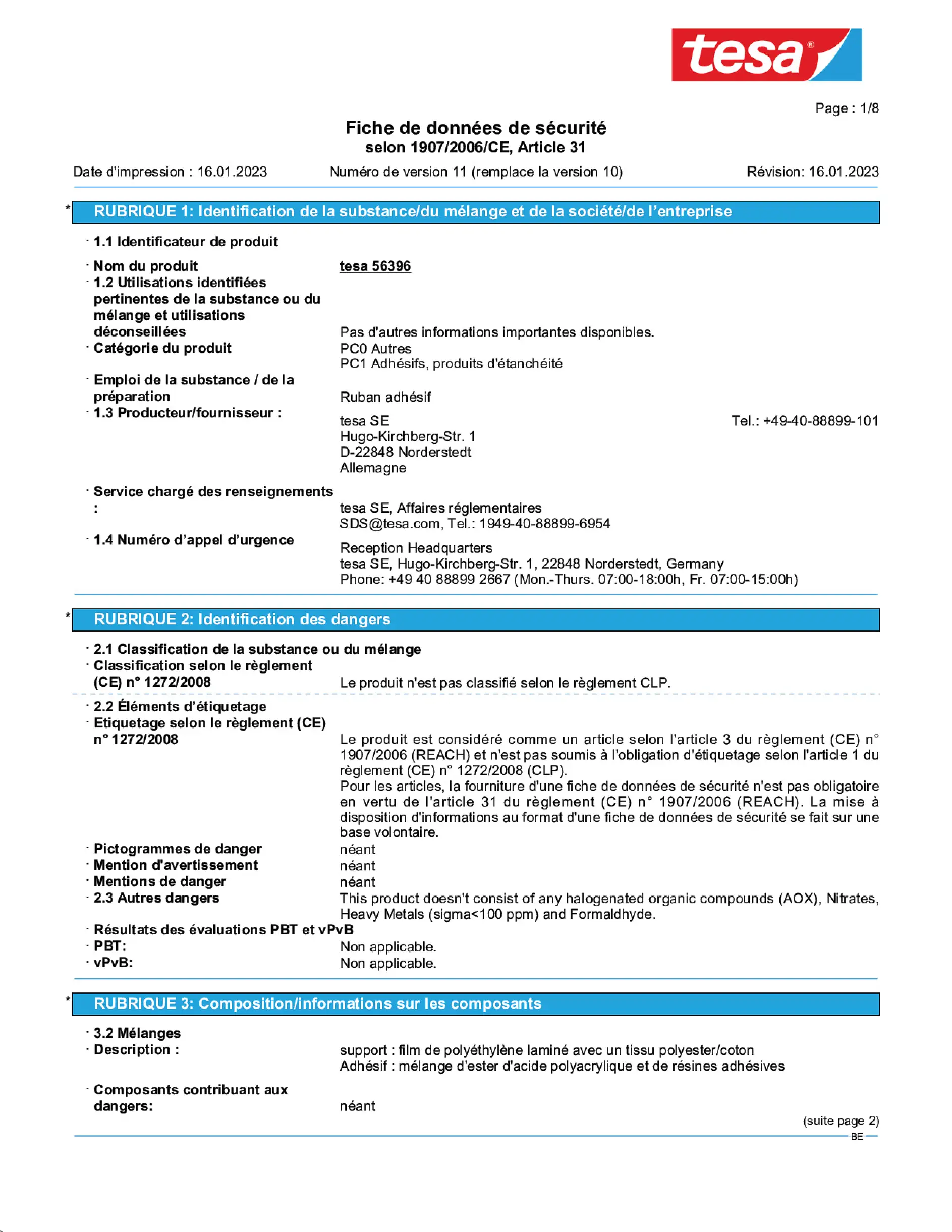 Safety data sheet_tesa® extra Power 56348_nl-BE_v11