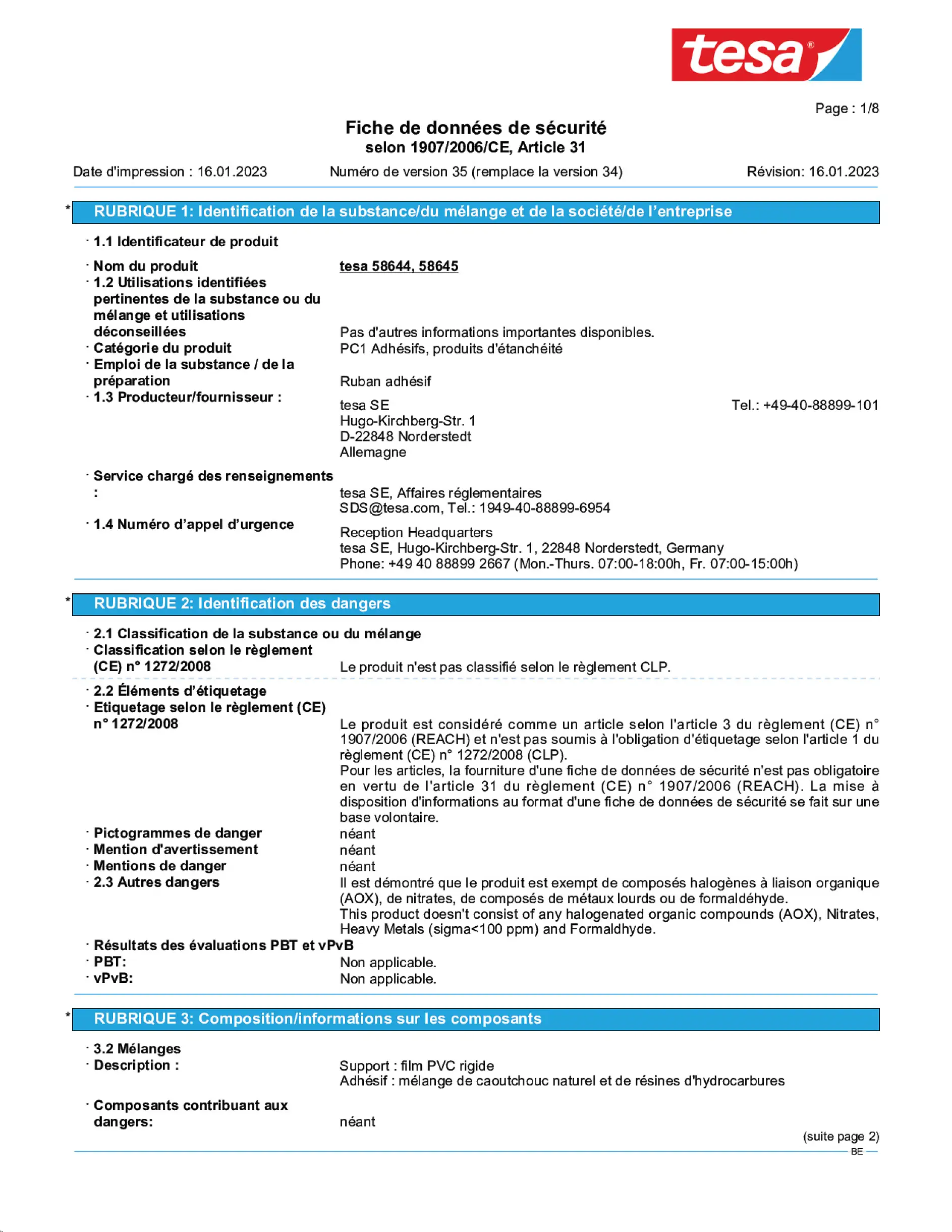 Safety data sheet_tesapack® 4124PVC30_nl-BE_v35