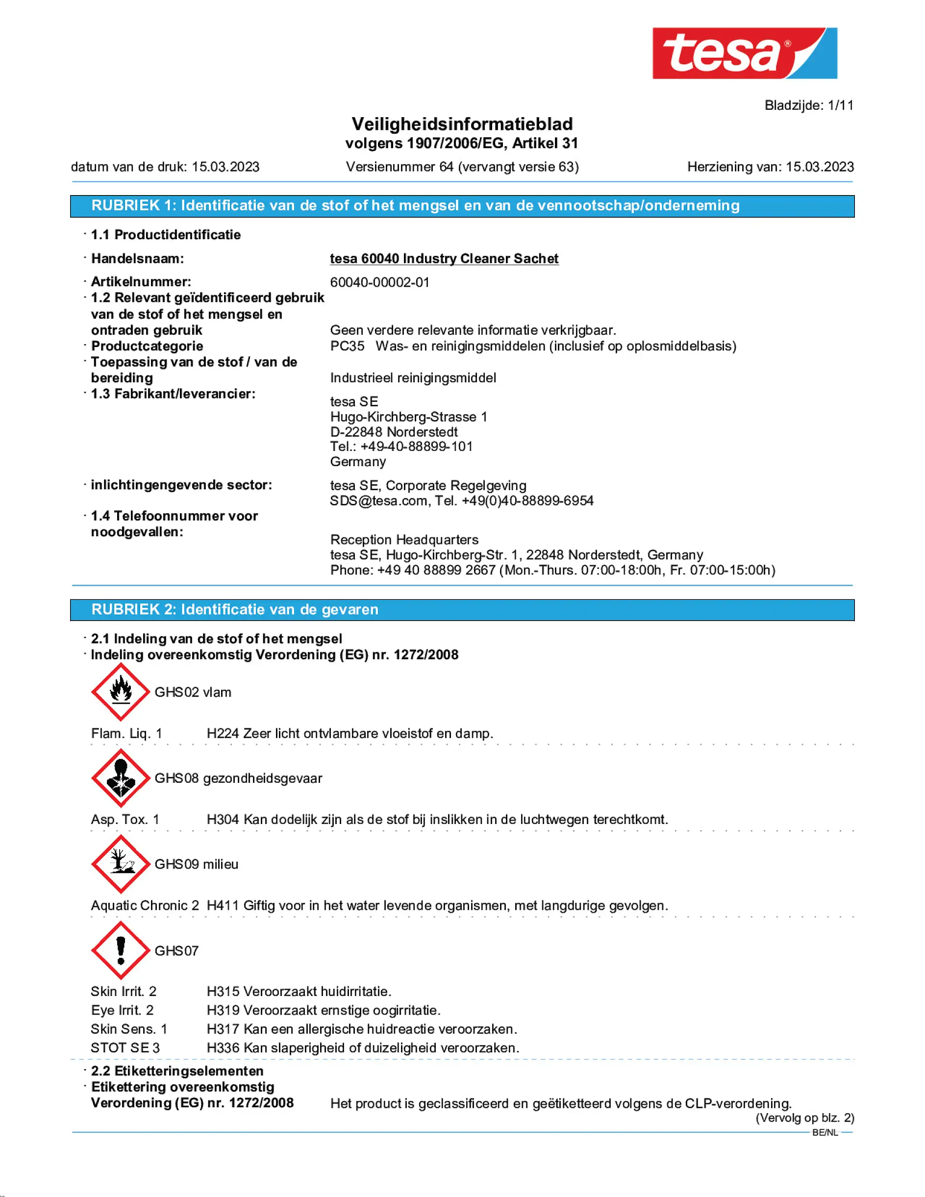 Safety data sheet_tesa® 60040_nl-BE_v64