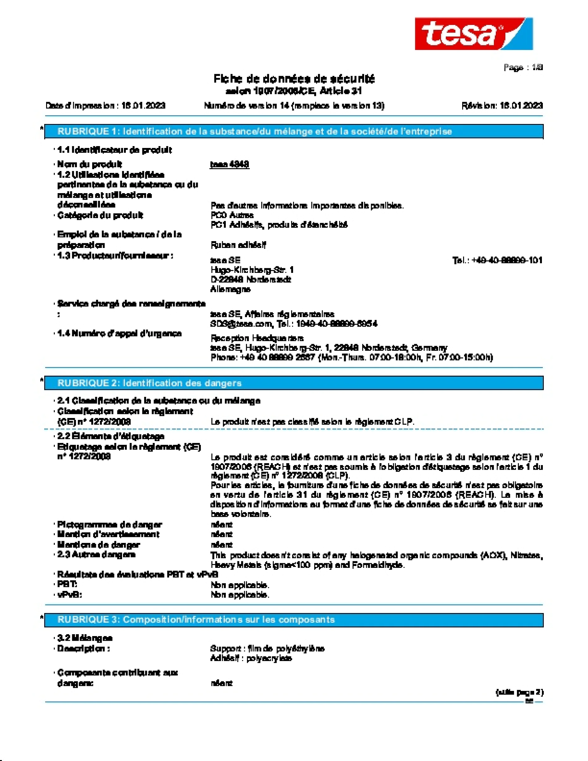 Safety data sheet_tesa® 4848_nl-BE_v14