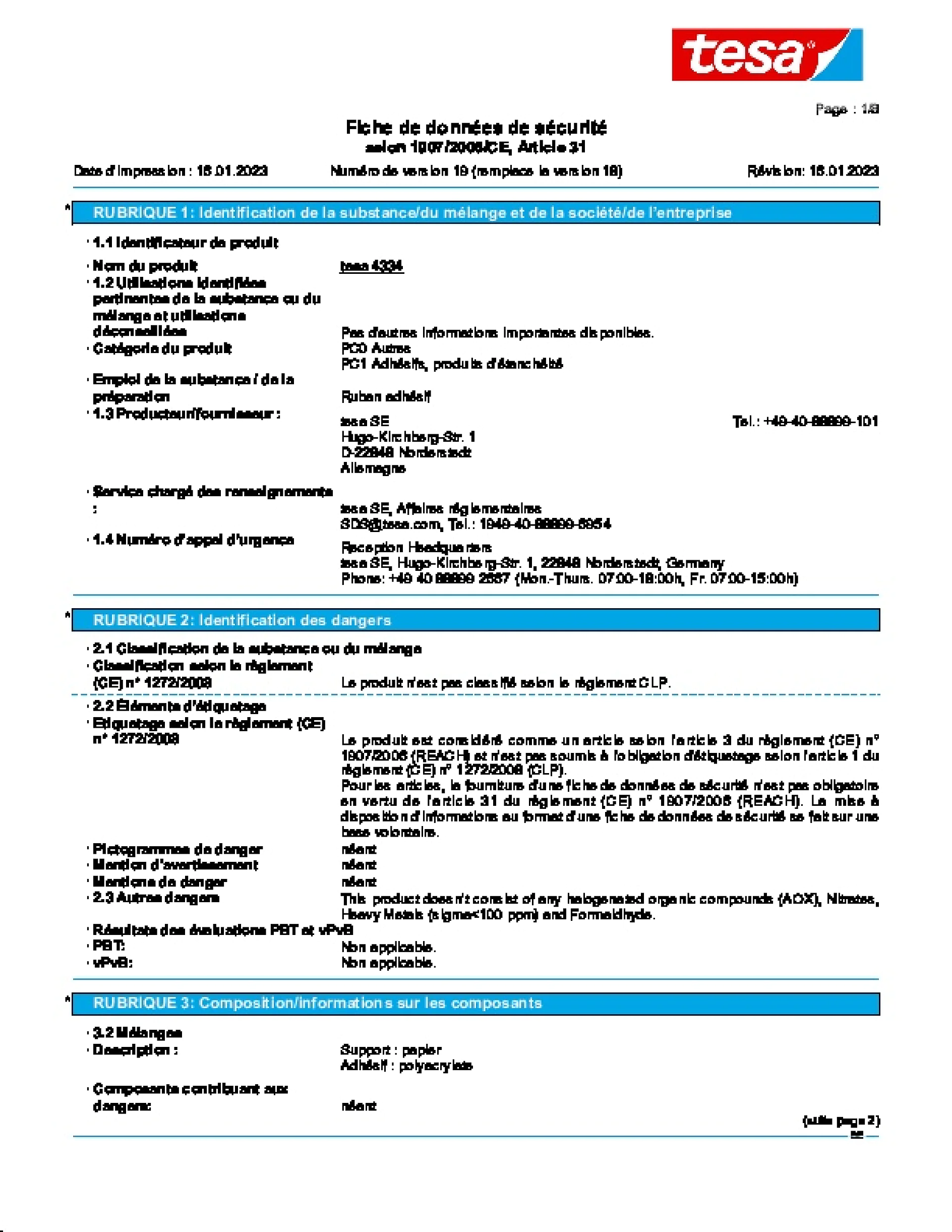 Safety data sheet_tesa® 04334_nl-BE_v19