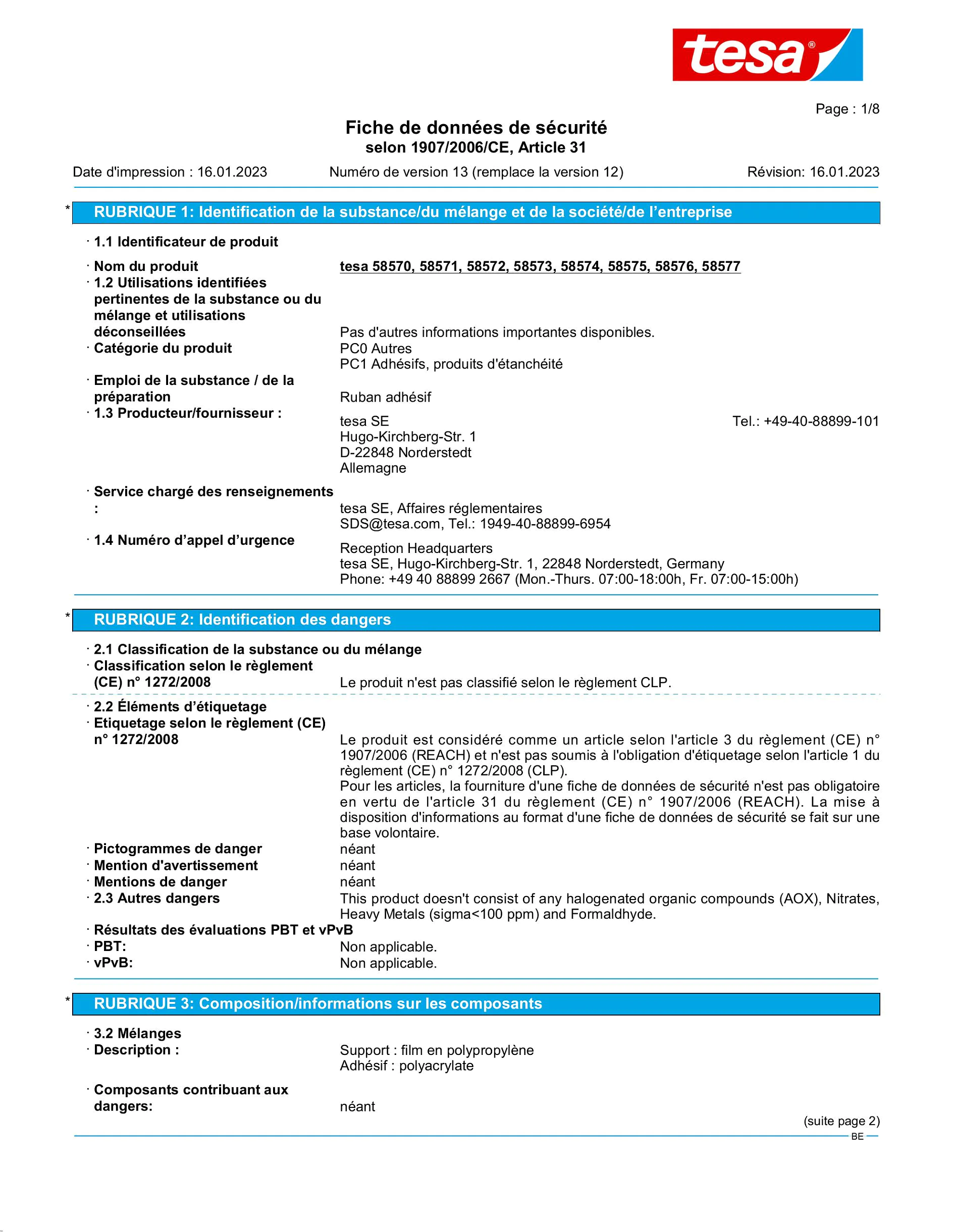 Safety data sheet_tesapack® 58572_nl-BE_v13