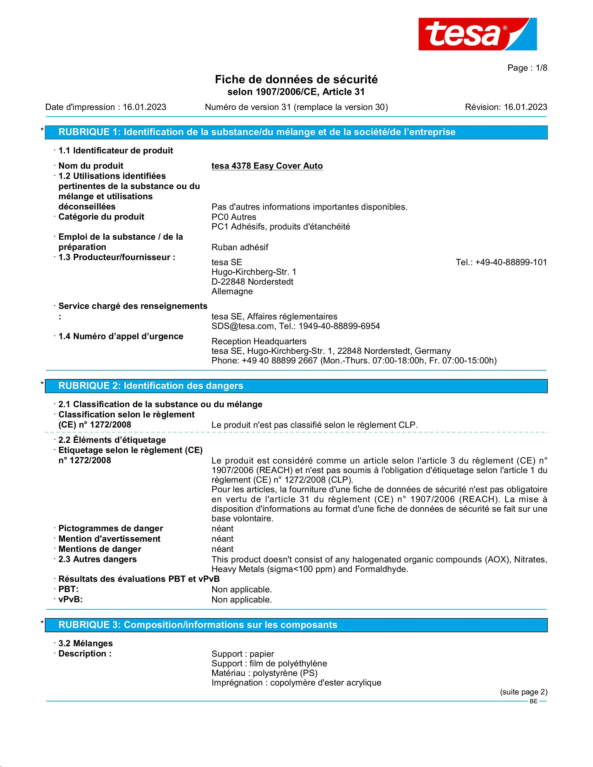 Safety data sheet_tesa® 04378_nl-BE_v31