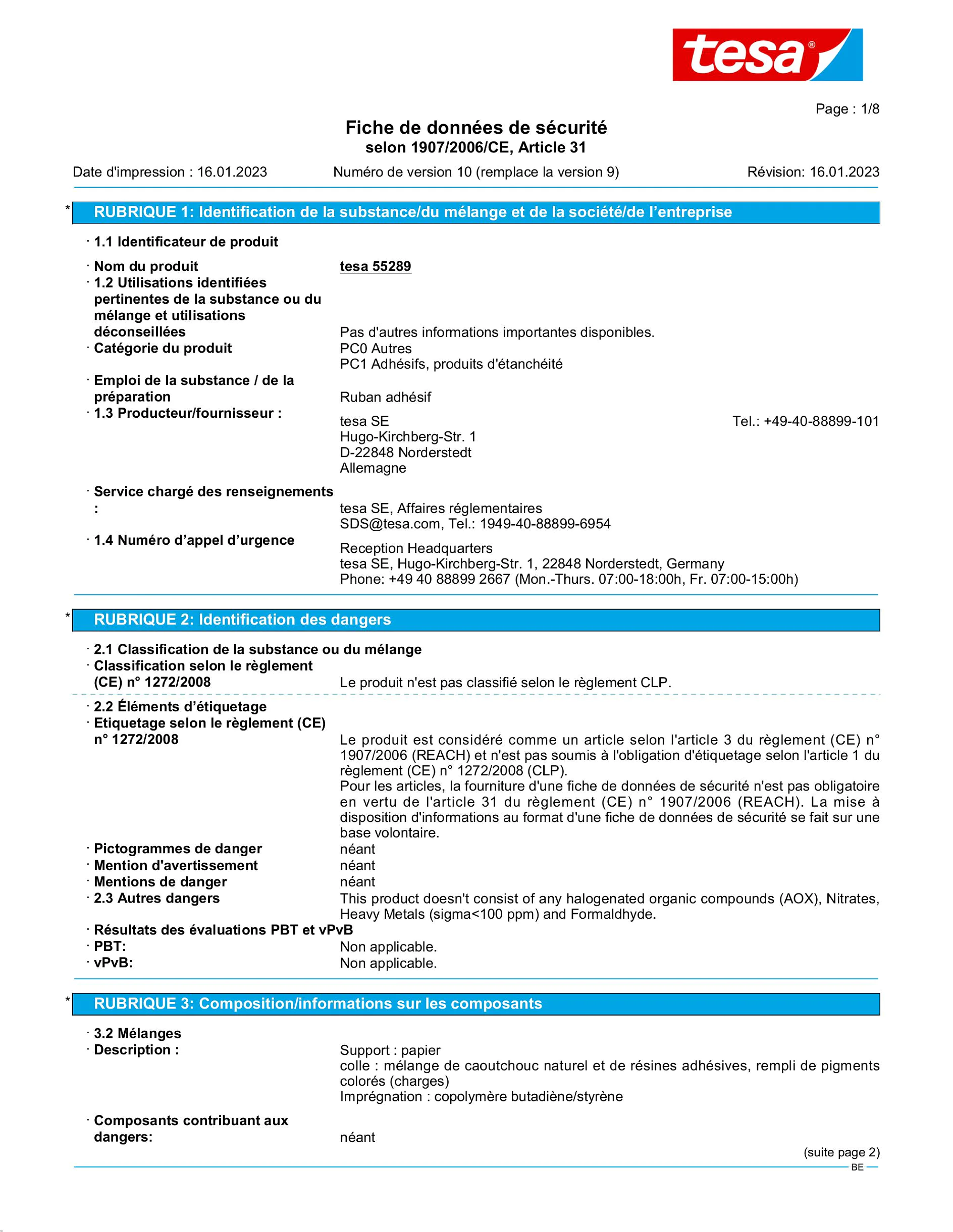 Safety data sheet_tesa® 55287_nl-BE_v10