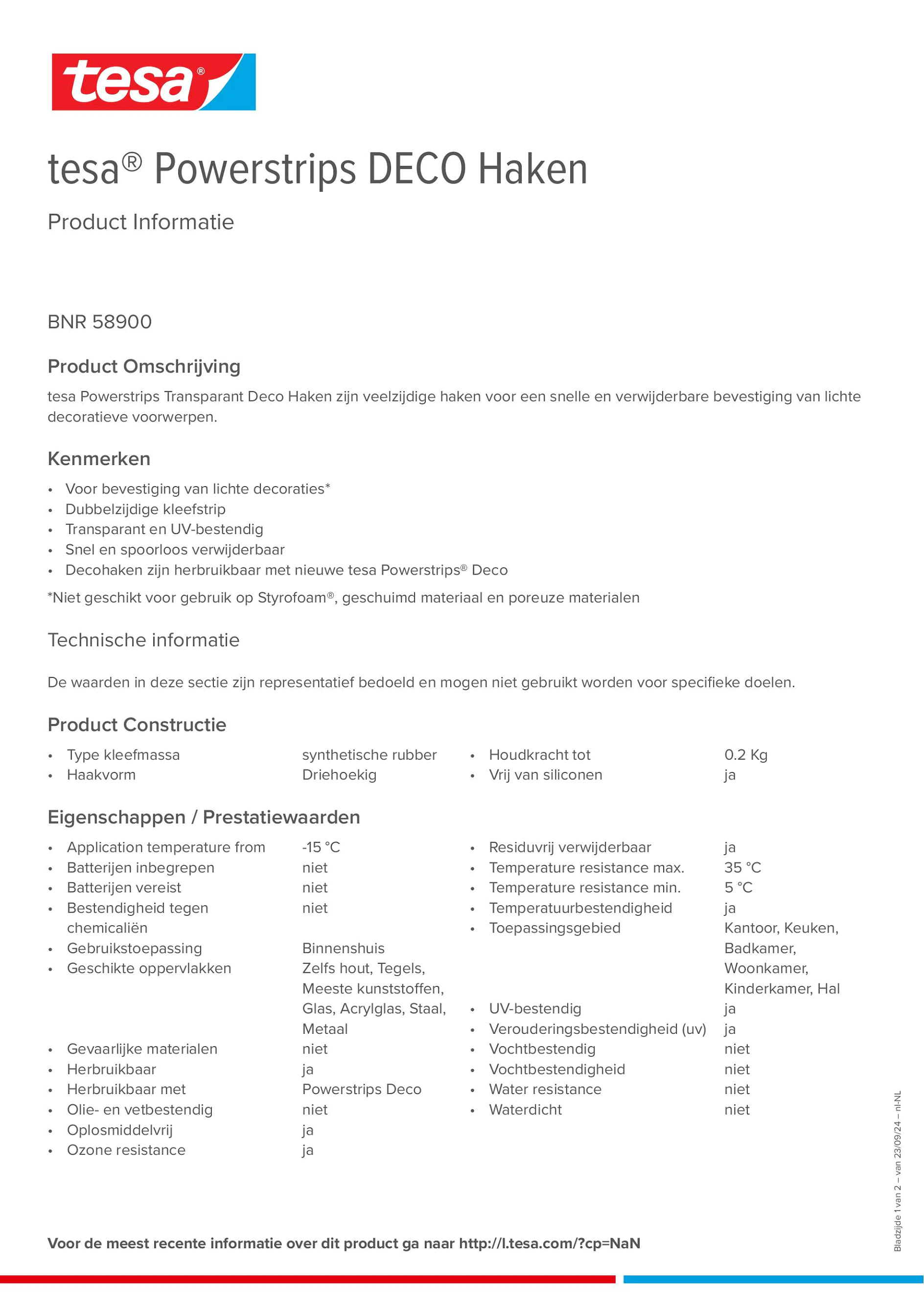 Product information_tesa® Powerstrips 58900_nl-NL