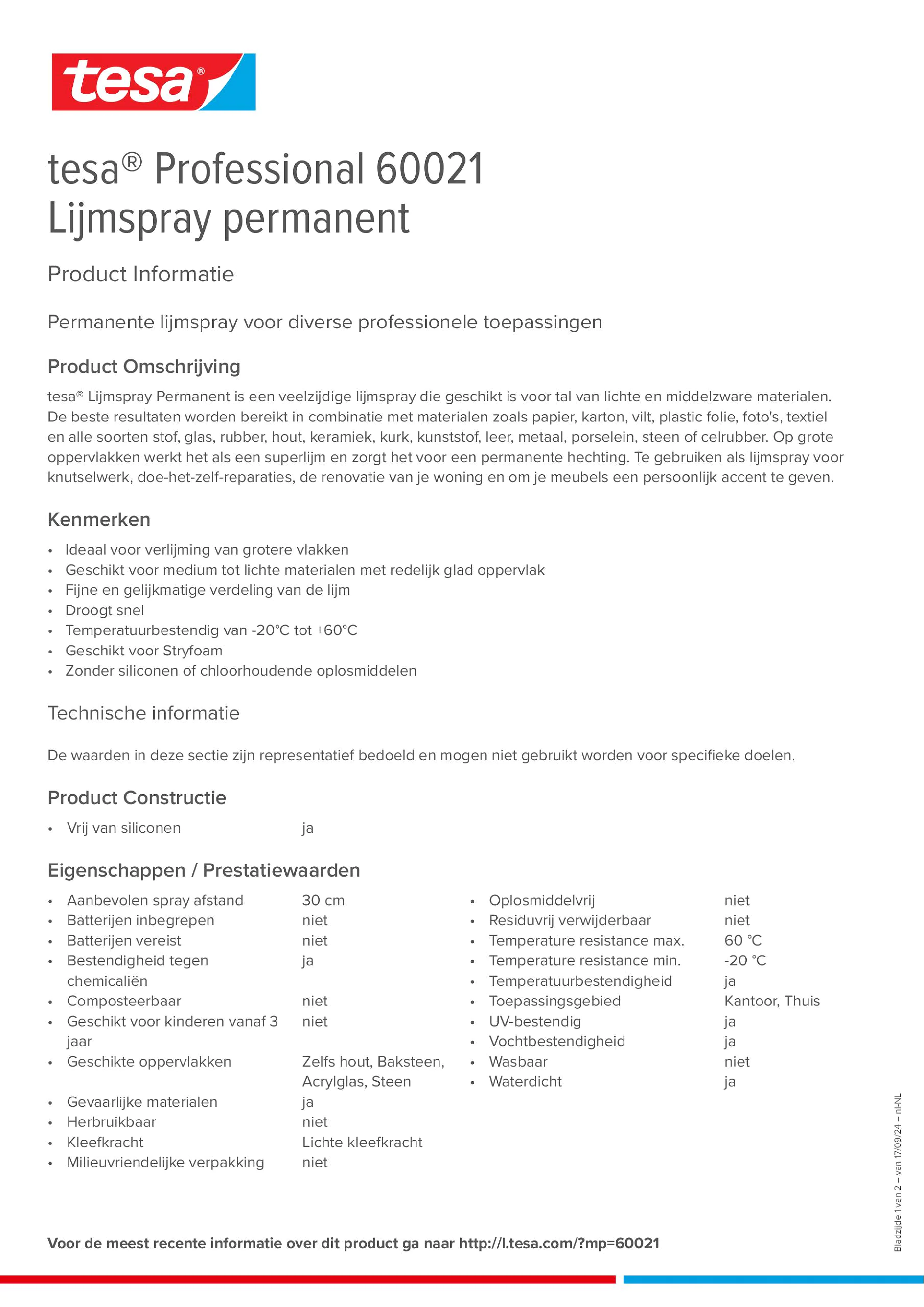 Product information_tesa® Professional 60021_nl-NL