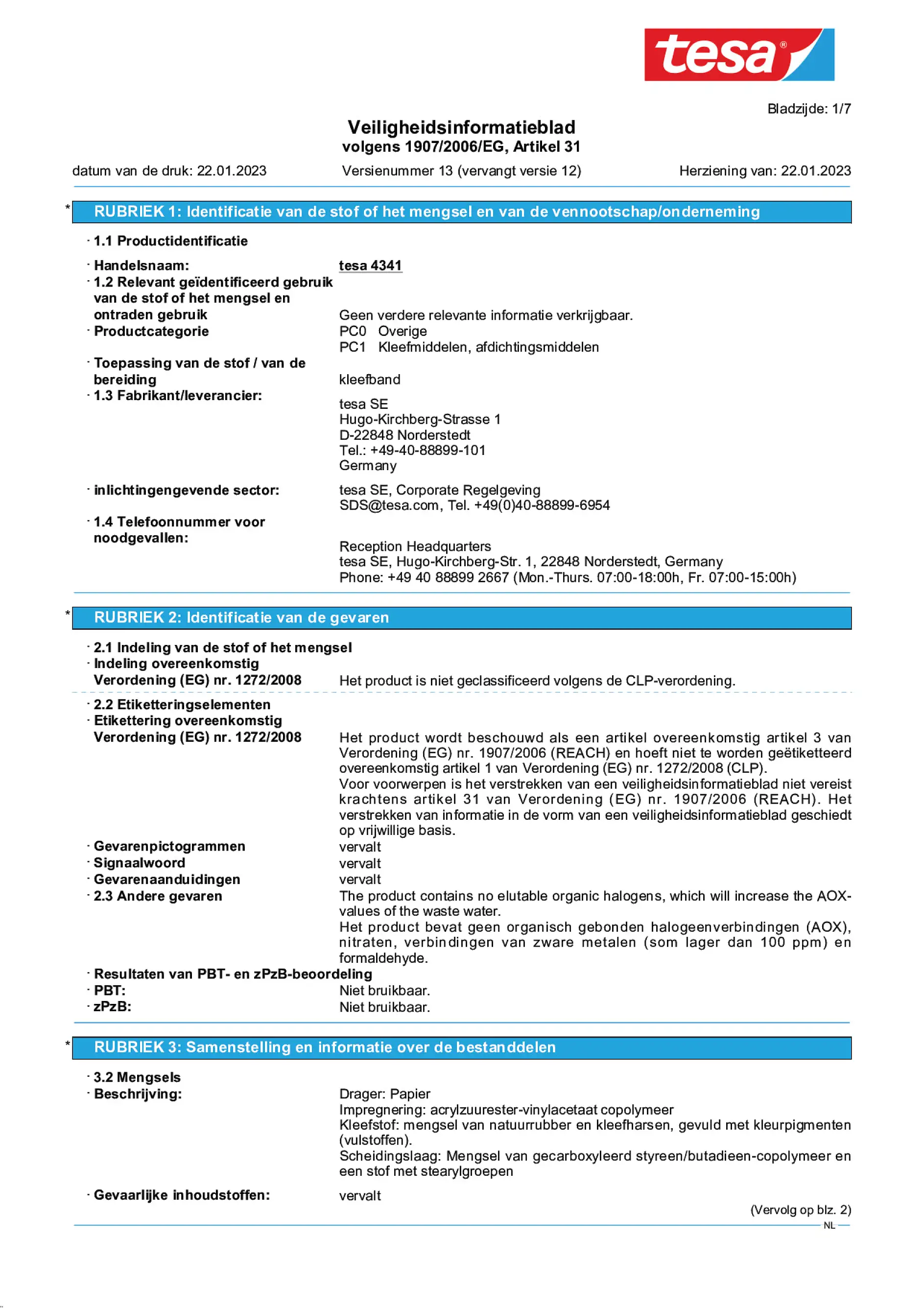 Safety data sheet_tesa® 4341_nl-NL_v13