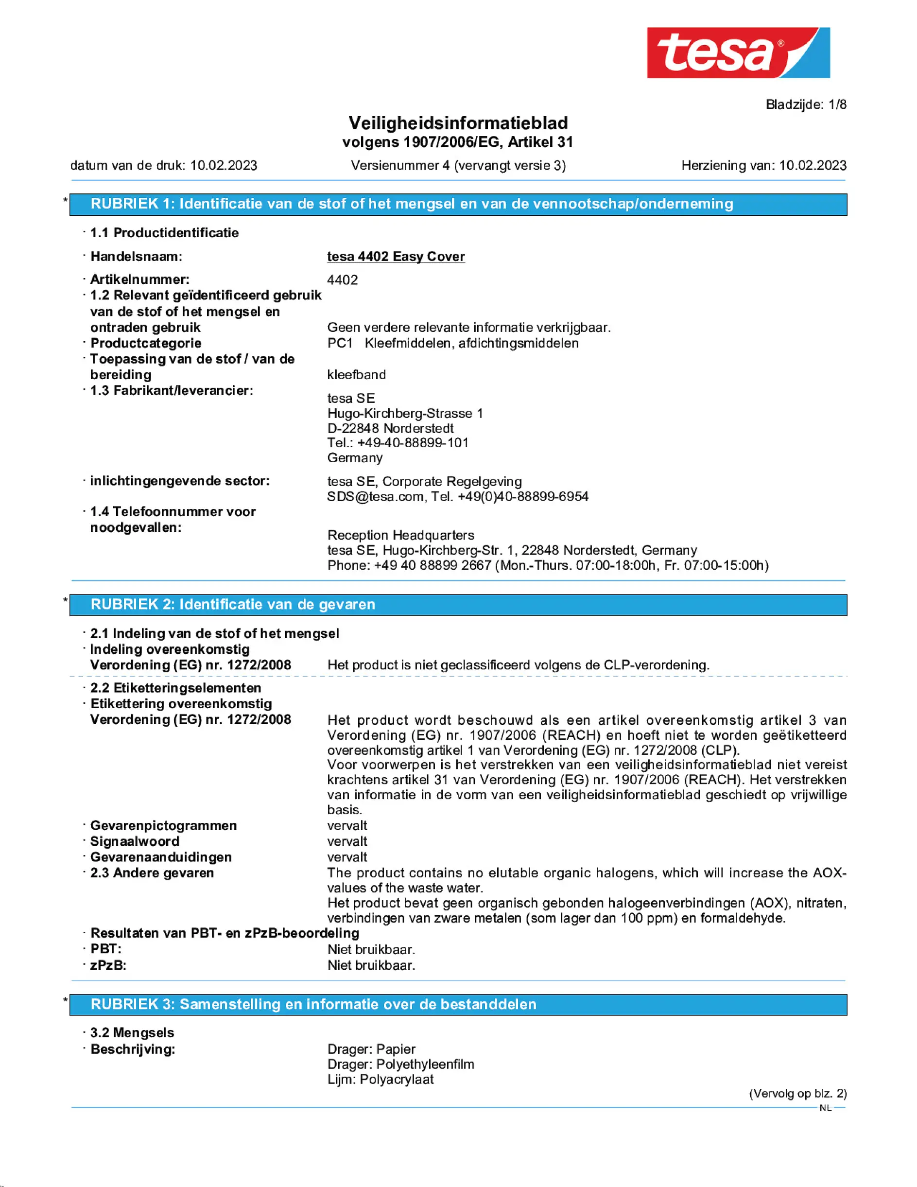 Safety data sheet_tesa® Professional 04402_nl-NL_v4