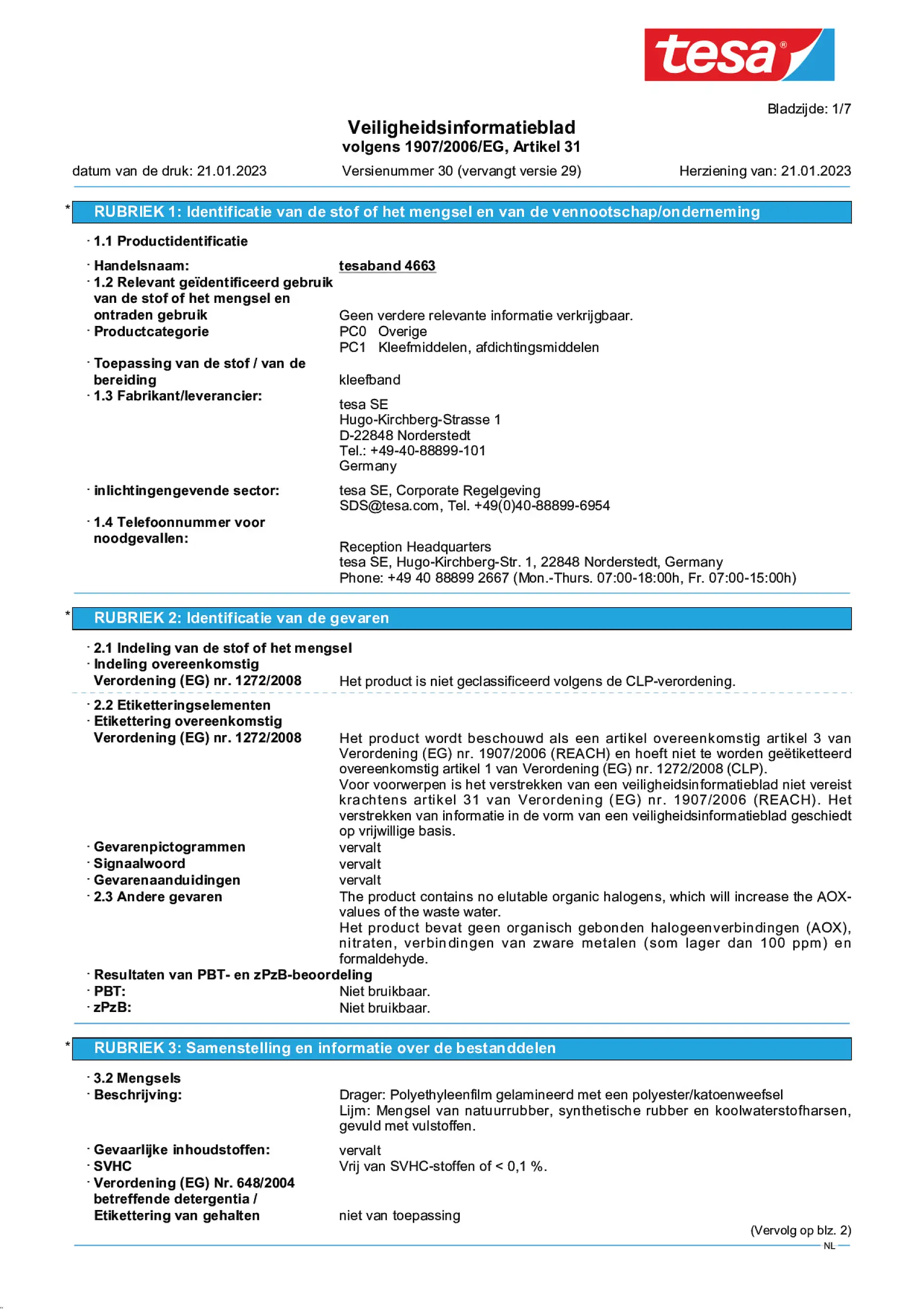 Safety data sheet_tesa® Professional 04663_nl-NL_v30