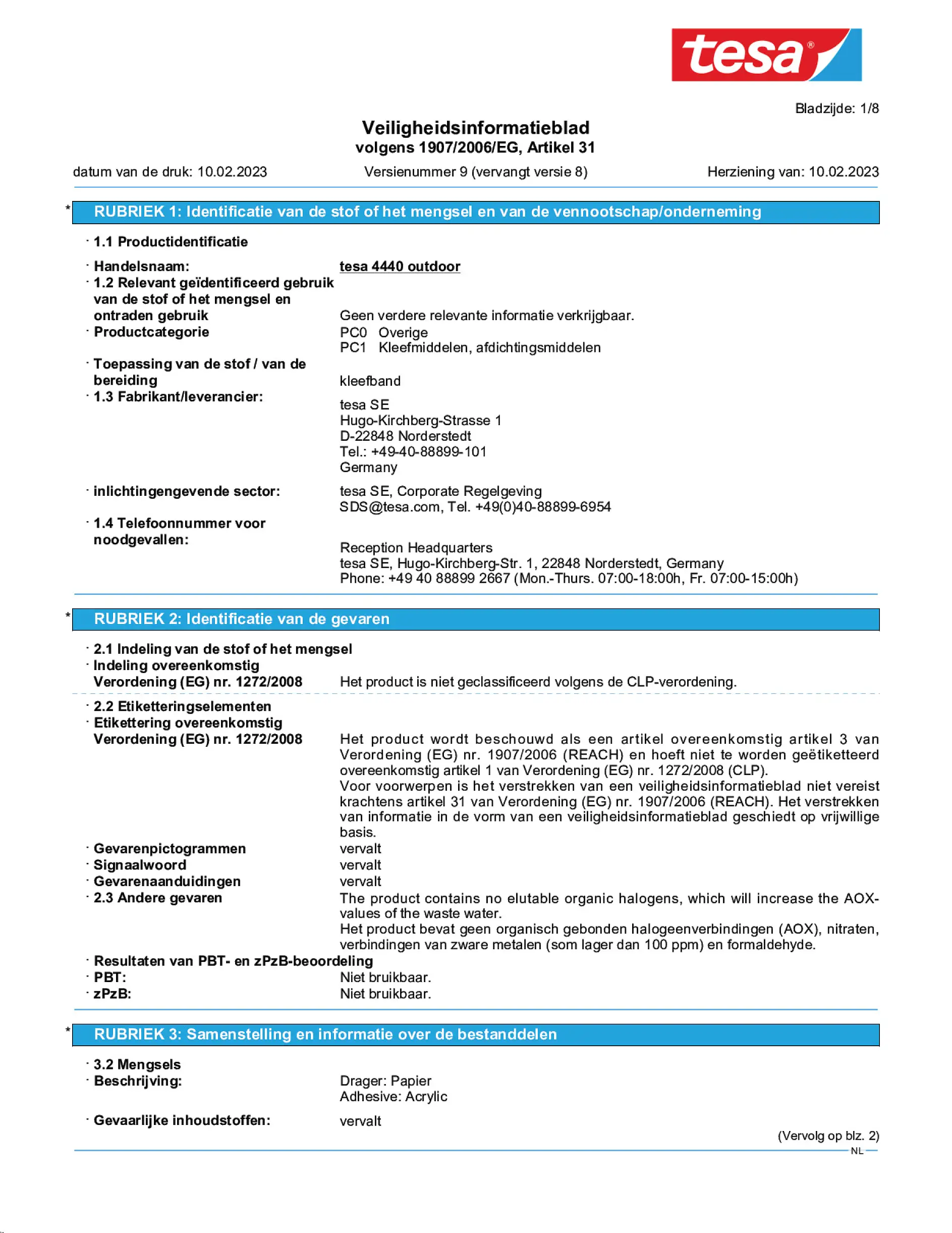 Safety data sheet_tesa® Professional 04440_nl-NL_v9
