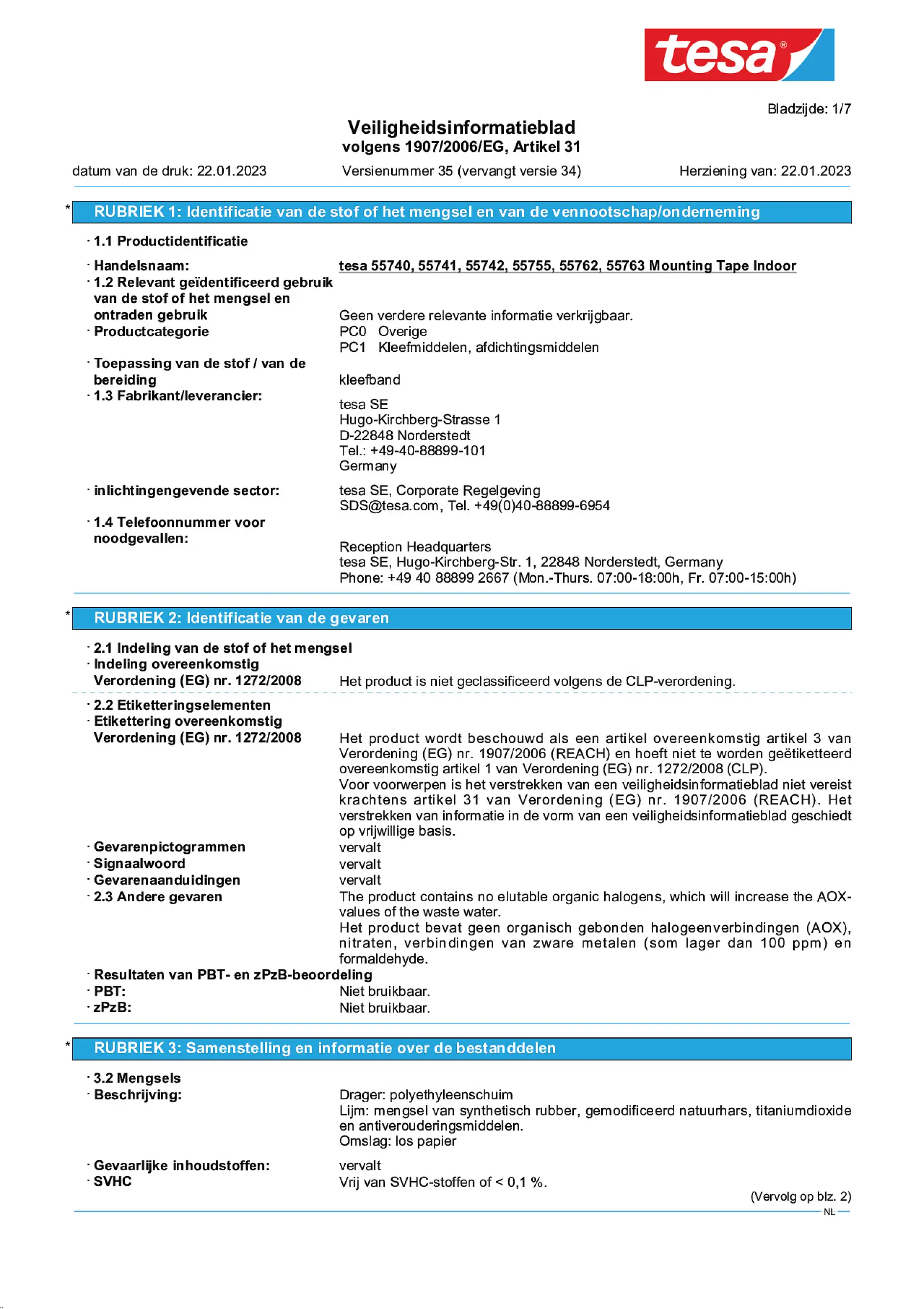 Safety data sheet_tesa® Powerbond 55740_nl-NL_v35